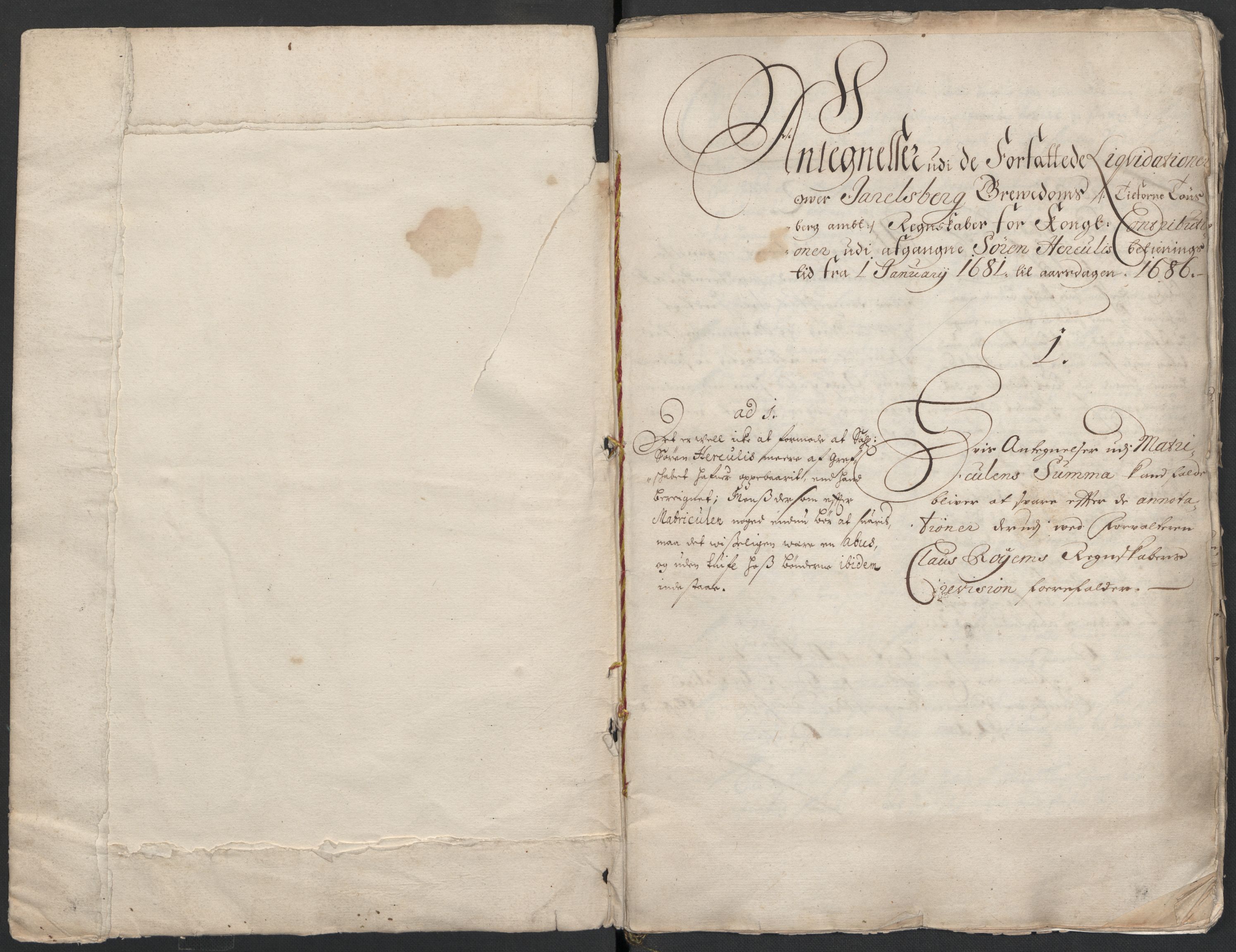 Rentekammeret inntil 1814, Reviderte regnskaper, Fogderegnskap, RA/EA-4092/R32/L1856: Fogderegnskap Jarlsberg grevskap, 1685, s. 372