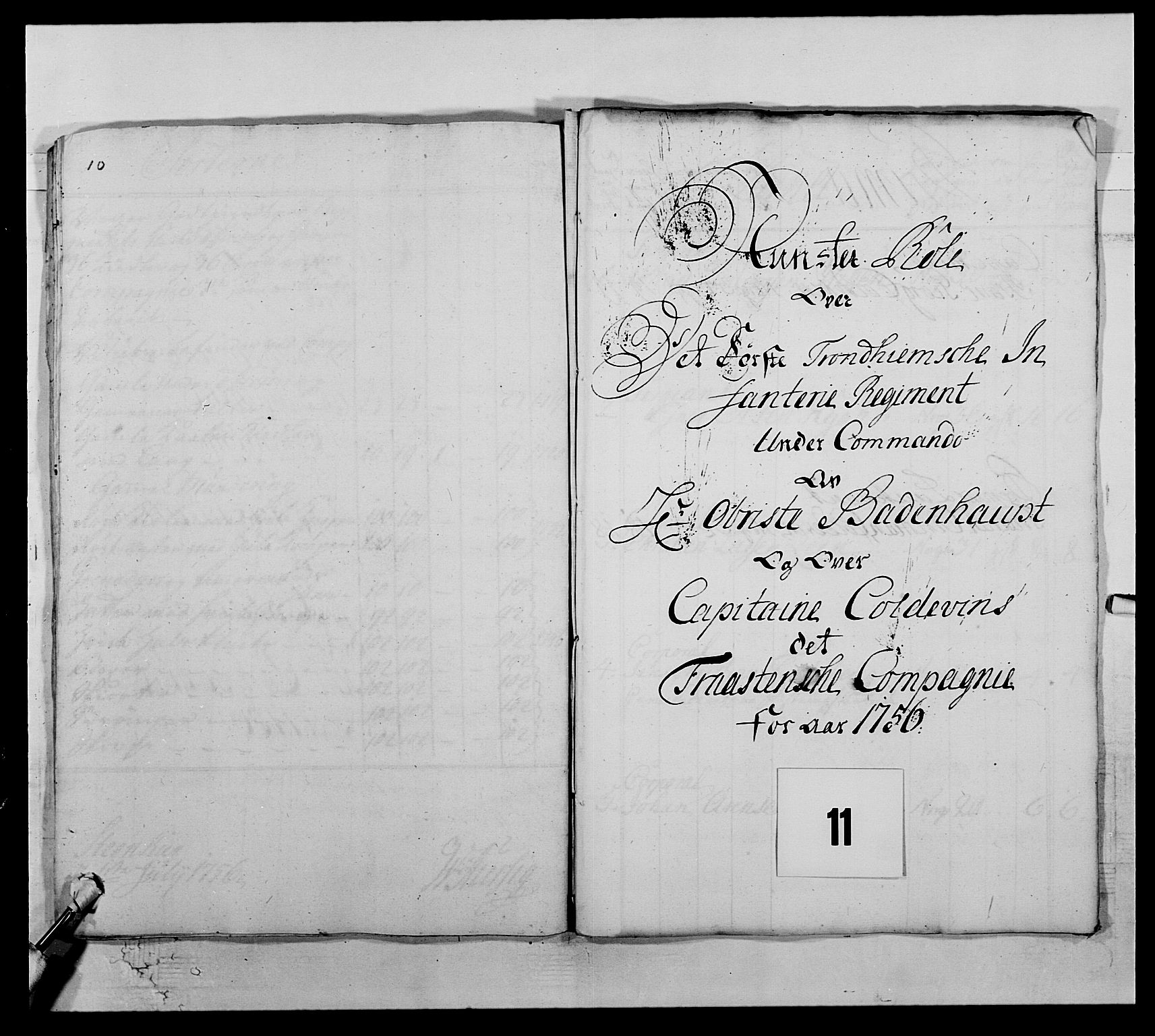 Kommanderende general (KG I) med Det norske krigsdirektorium, AV/RA-EA-5419/E/Ea/L0510: 1. Trondheimske regiment, 1756-1765, s. 148