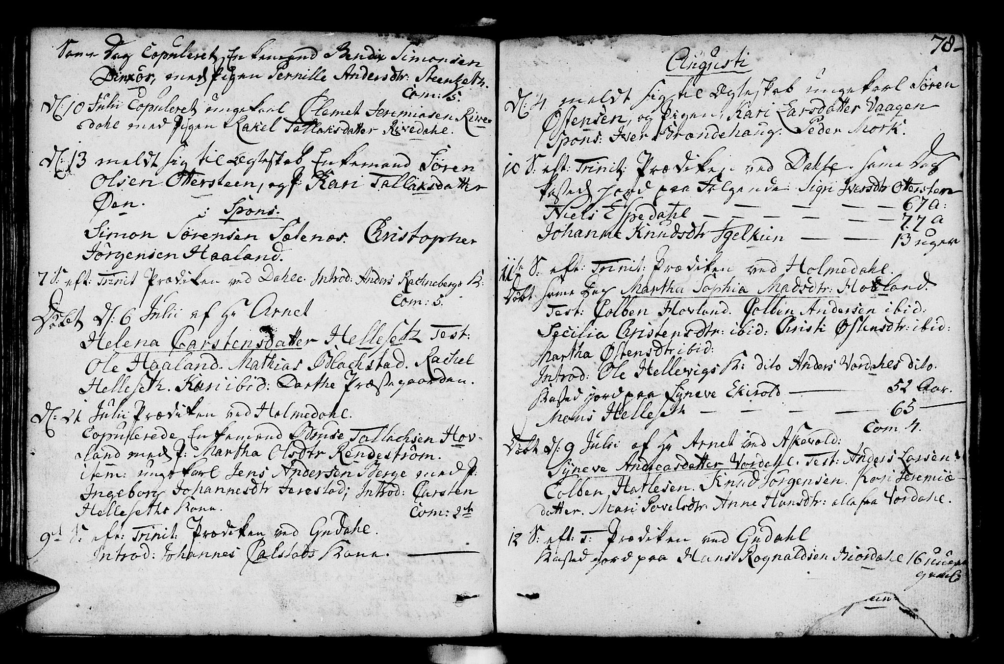 Fjaler sokneprestembete, AV/SAB-A-79801/H/Haa/Haaa/L0003: Ministerialbok nr. A 3, 1799-1814, s. 78