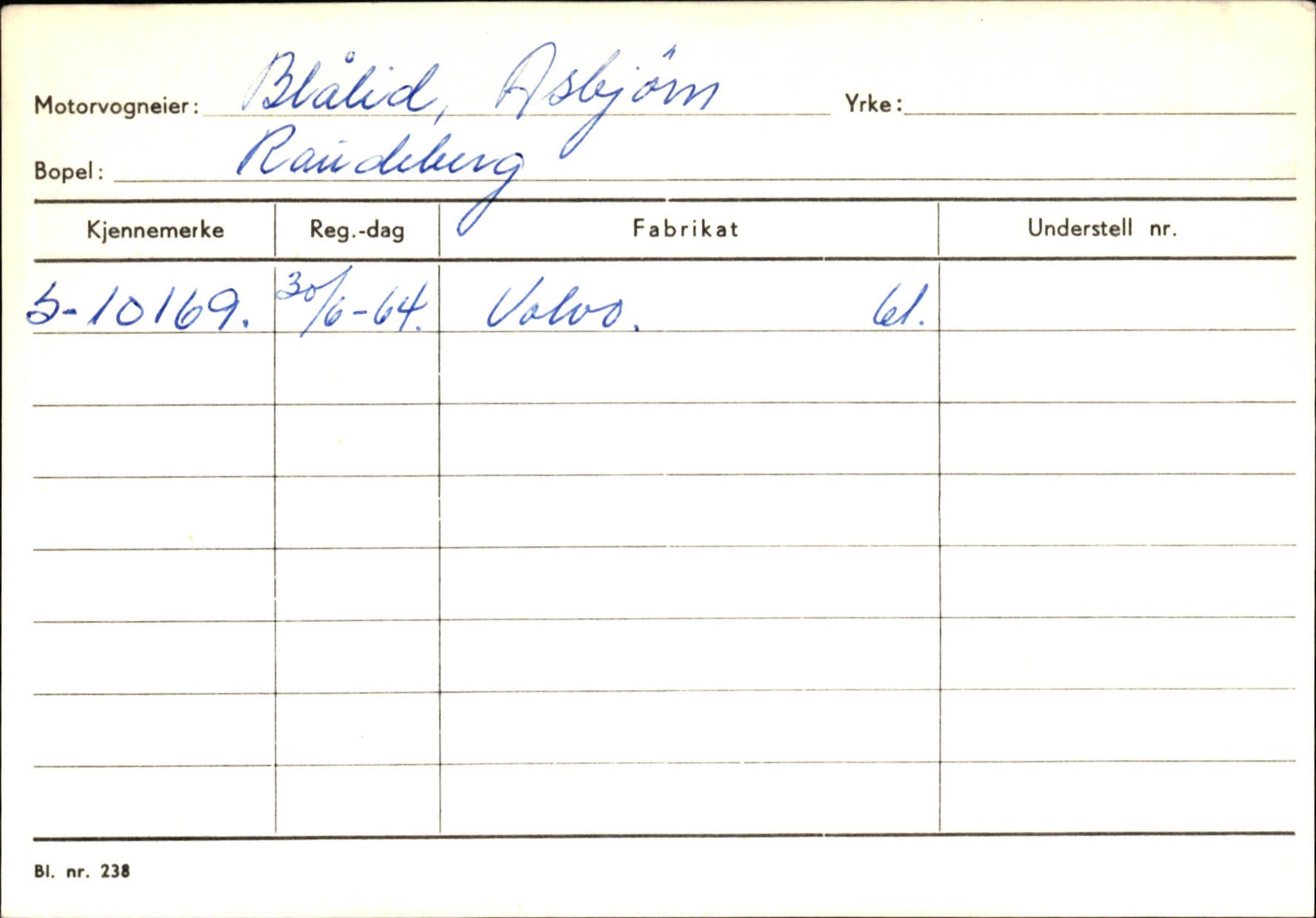 Statens vegvesen, Sogn og Fjordane vegkontor, SAB/A-5301/4/F/L0144: Registerkort Vågsøy A-R, 1945-1975, s. 195