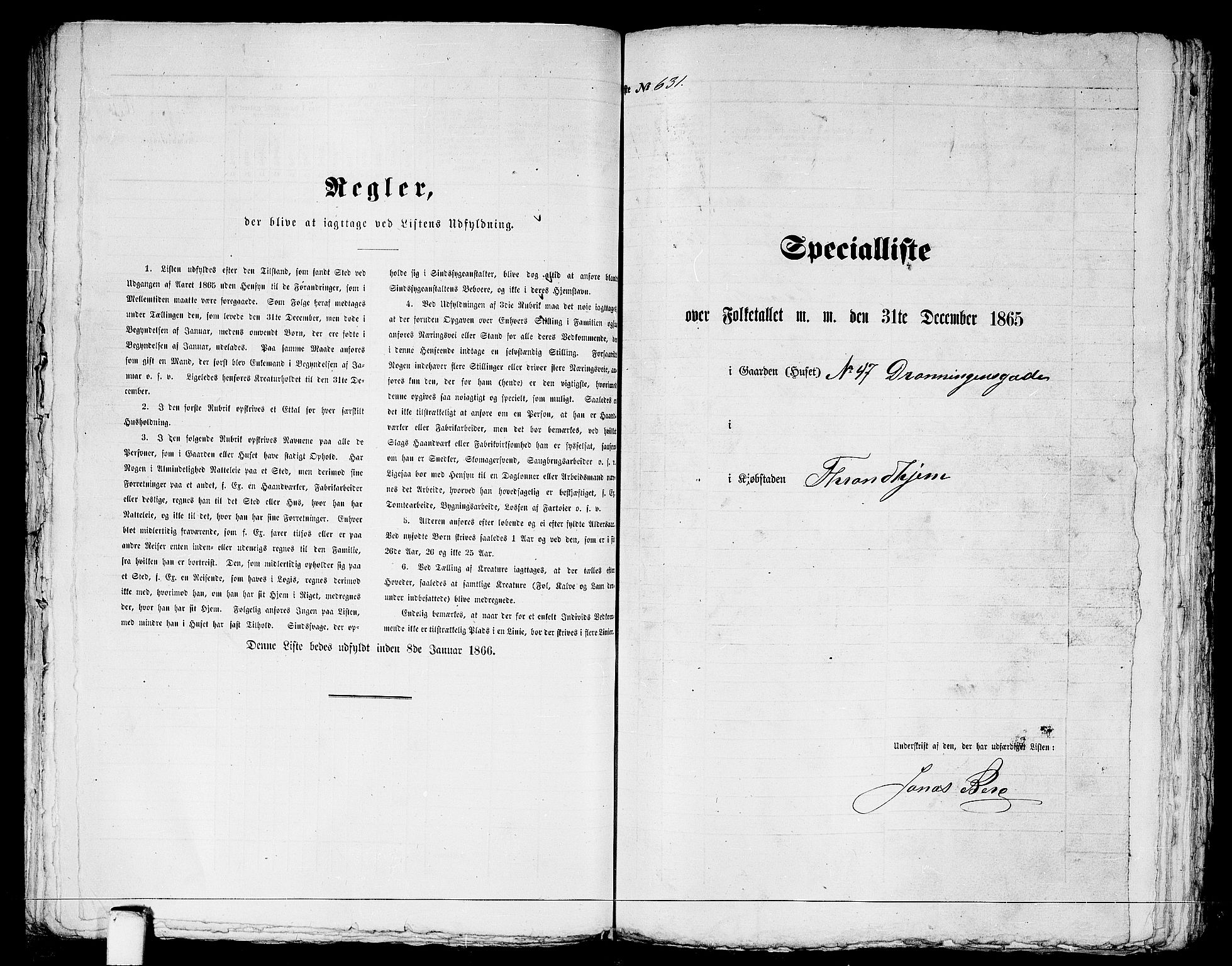 RA, Folketelling 1865 for 1601 Trondheim kjøpstad, 1865, s. 1311