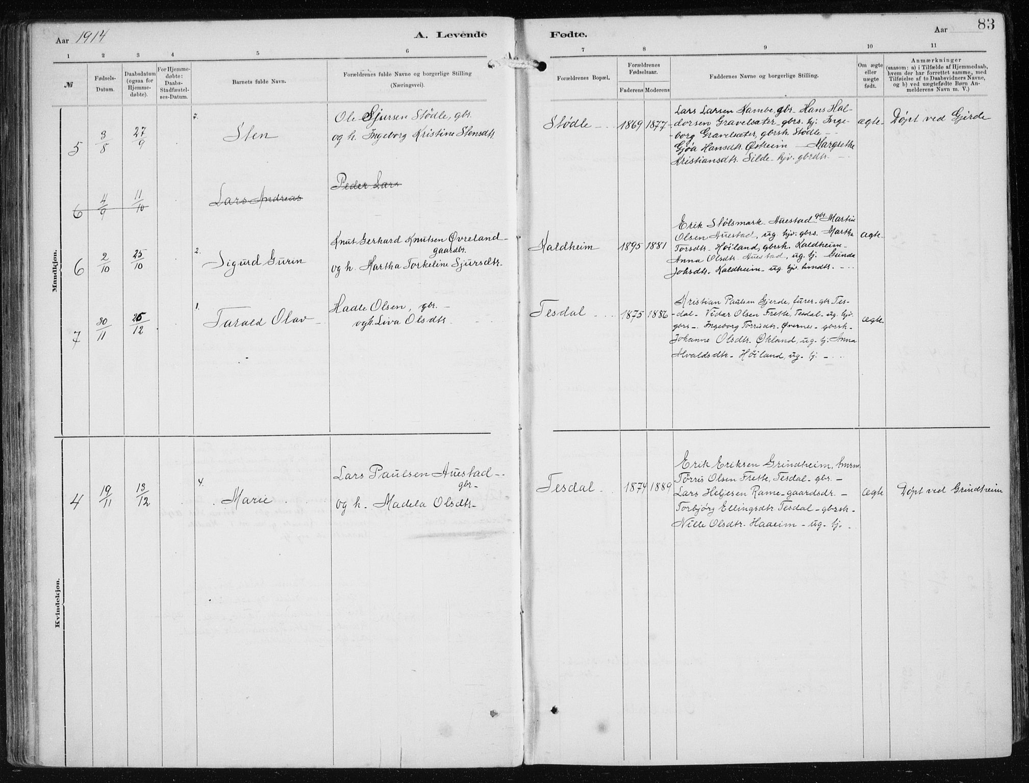 Etne sokneprestembete, AV/SAB-A-75001/H/Haa: Ministerialbok nr. B  1, 1879-1919, s. 83