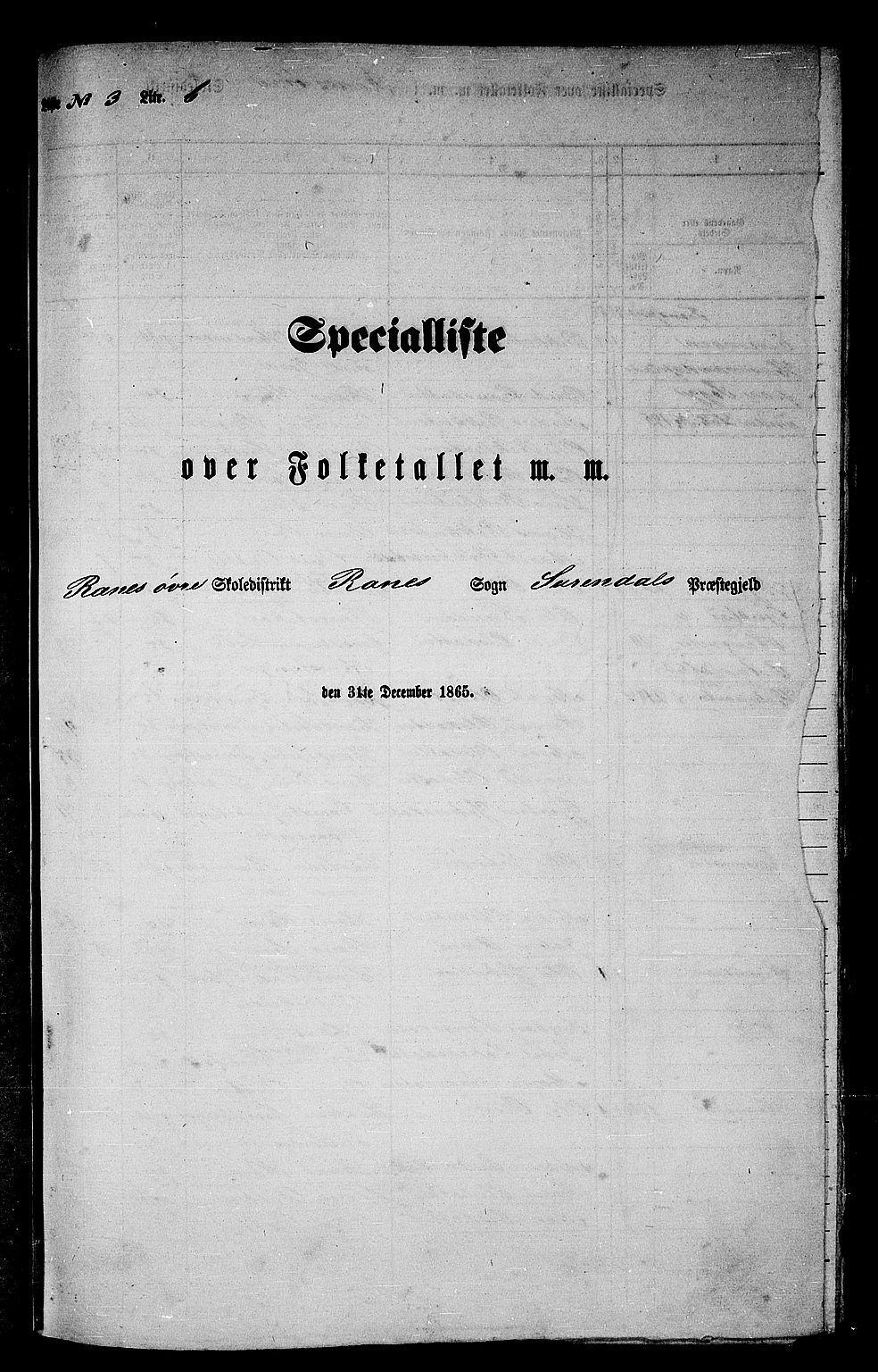 RA, Folketelling 1865 for 1566P Surnadal prestegjeld, 1865, s. 65