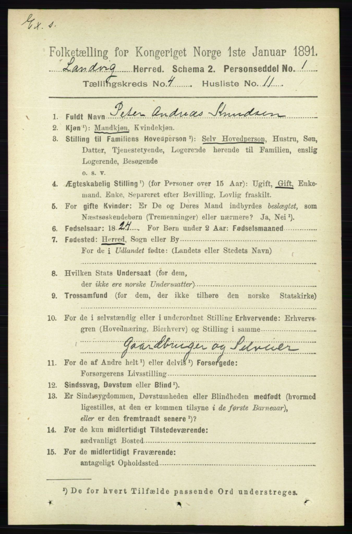 RA, Folketelling 1891 for Nedenes amt: Gjenparter av personsedler for beslektede ektefeller, menn, 1891, s. 761