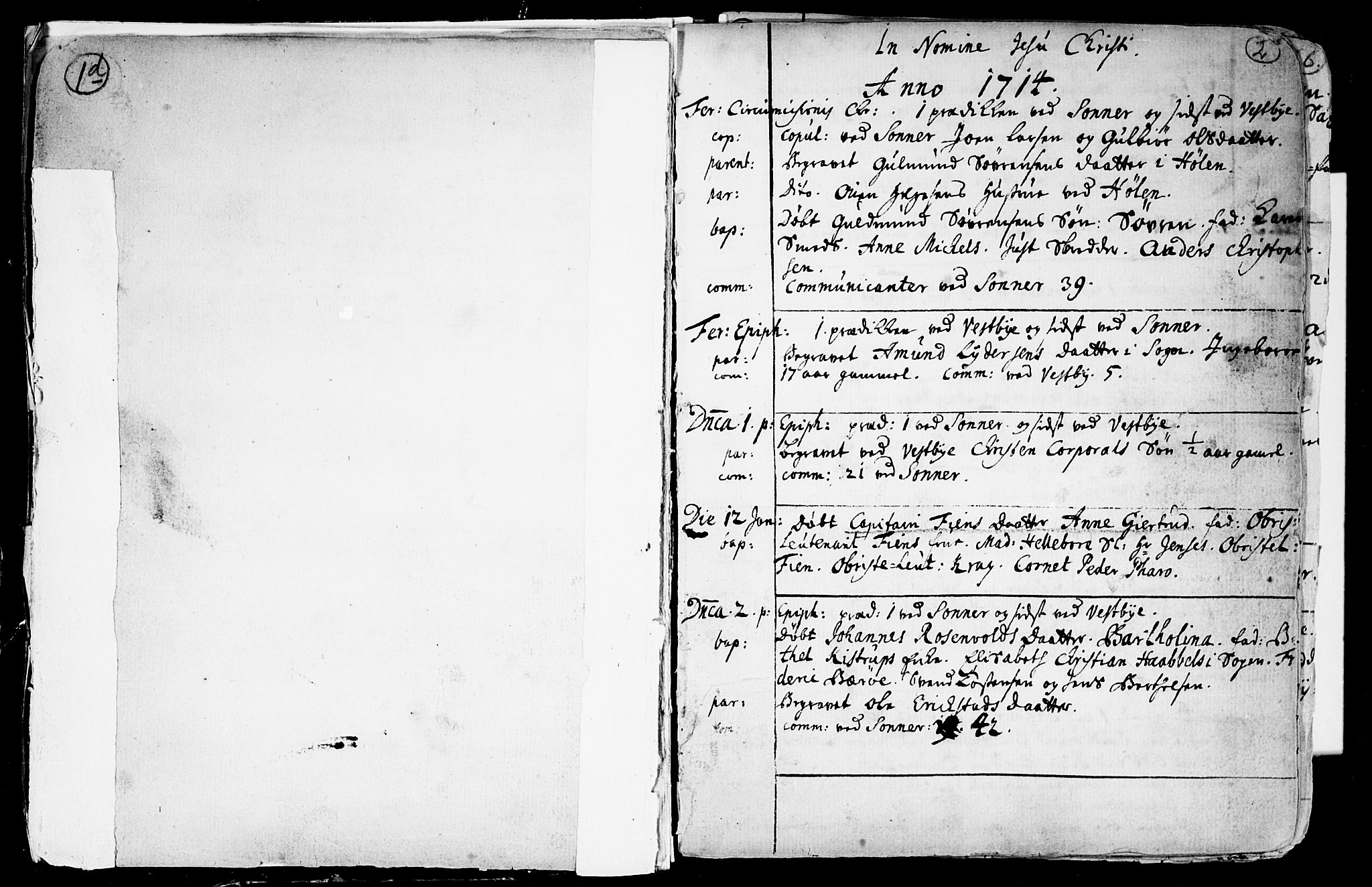 Vestby prestekontor Kirkebøker, AV/SAO-A-10893/F/Fa/L0001.b: Ministerialbok nr. I 1B, 1714-1759, s. 2