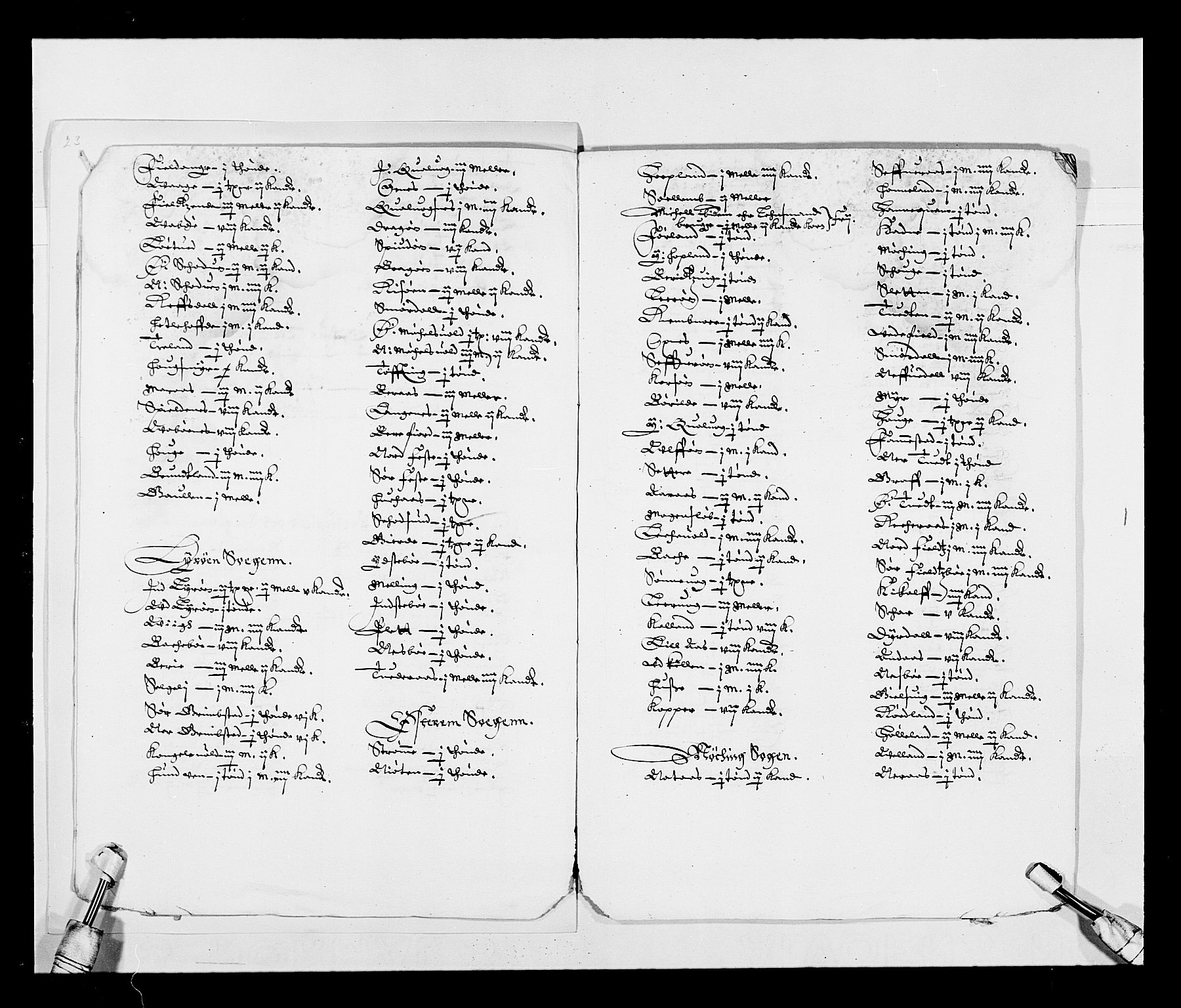 Stattholderembetet 1572-1771, AV/RA-EA-2870/Ek/L0026/0002: Jordebøker 1633-1658: / Tiendelister fra Bergenhus len, 1642-1647, s. 85