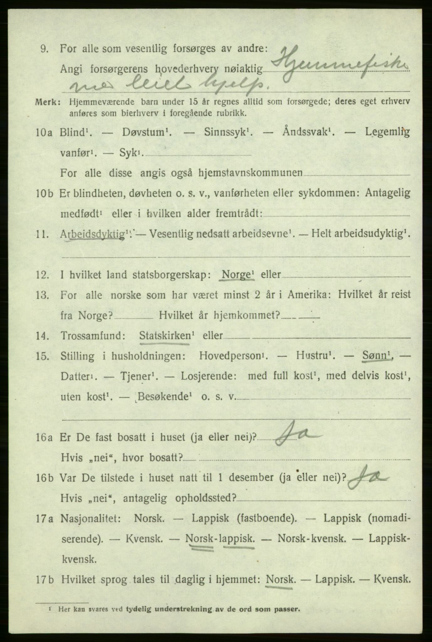 SATØ, Folketelling 1920 for 2022 Lebesby herred, 1920, s. 3172
