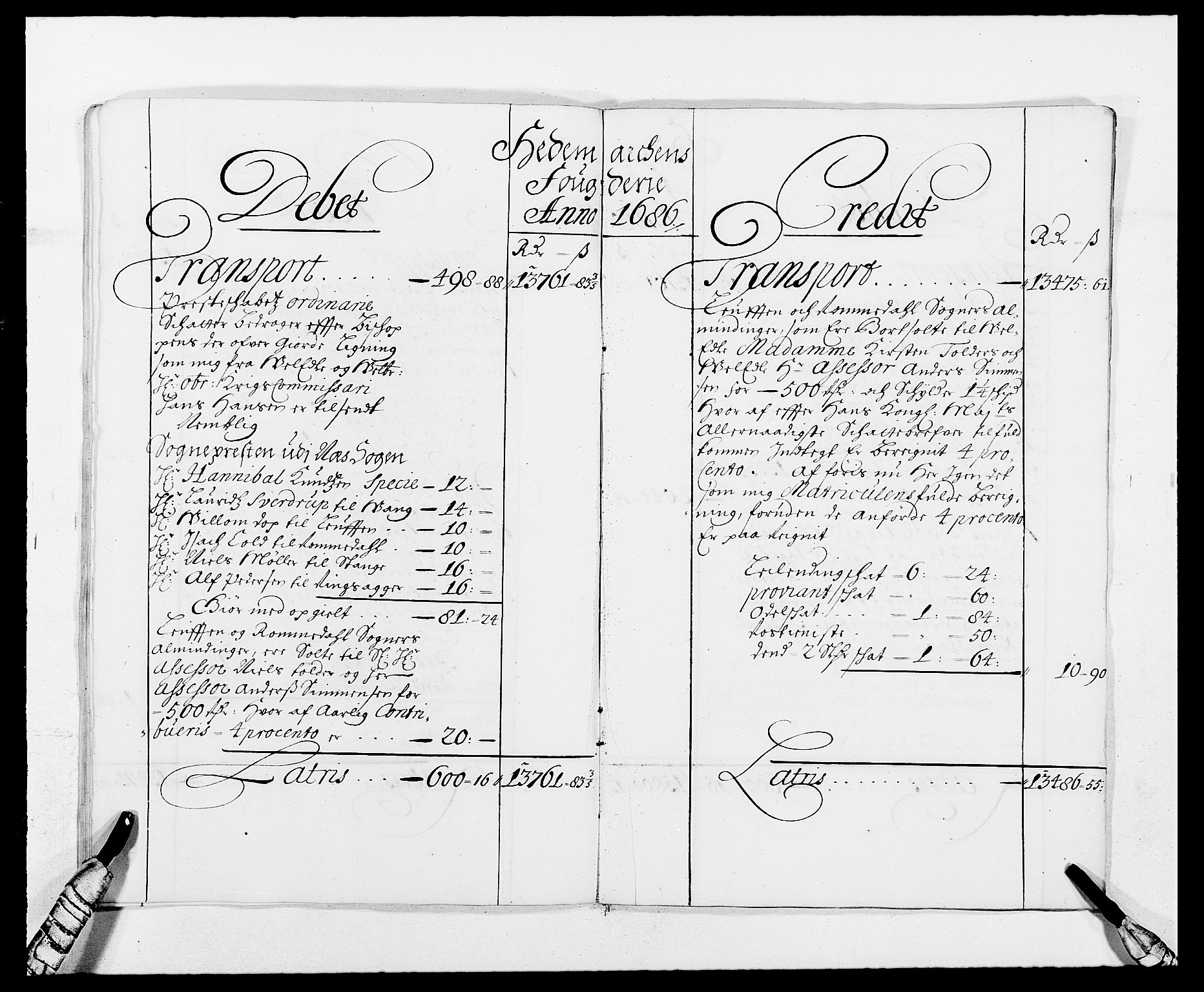 Rentekammeret inntil 1814, Reviderte regnskaper, Fogderegnskap, AV/RA-EA-4092/R16/L1027: Fogderegnskap Hedmark, 1686, s. 10