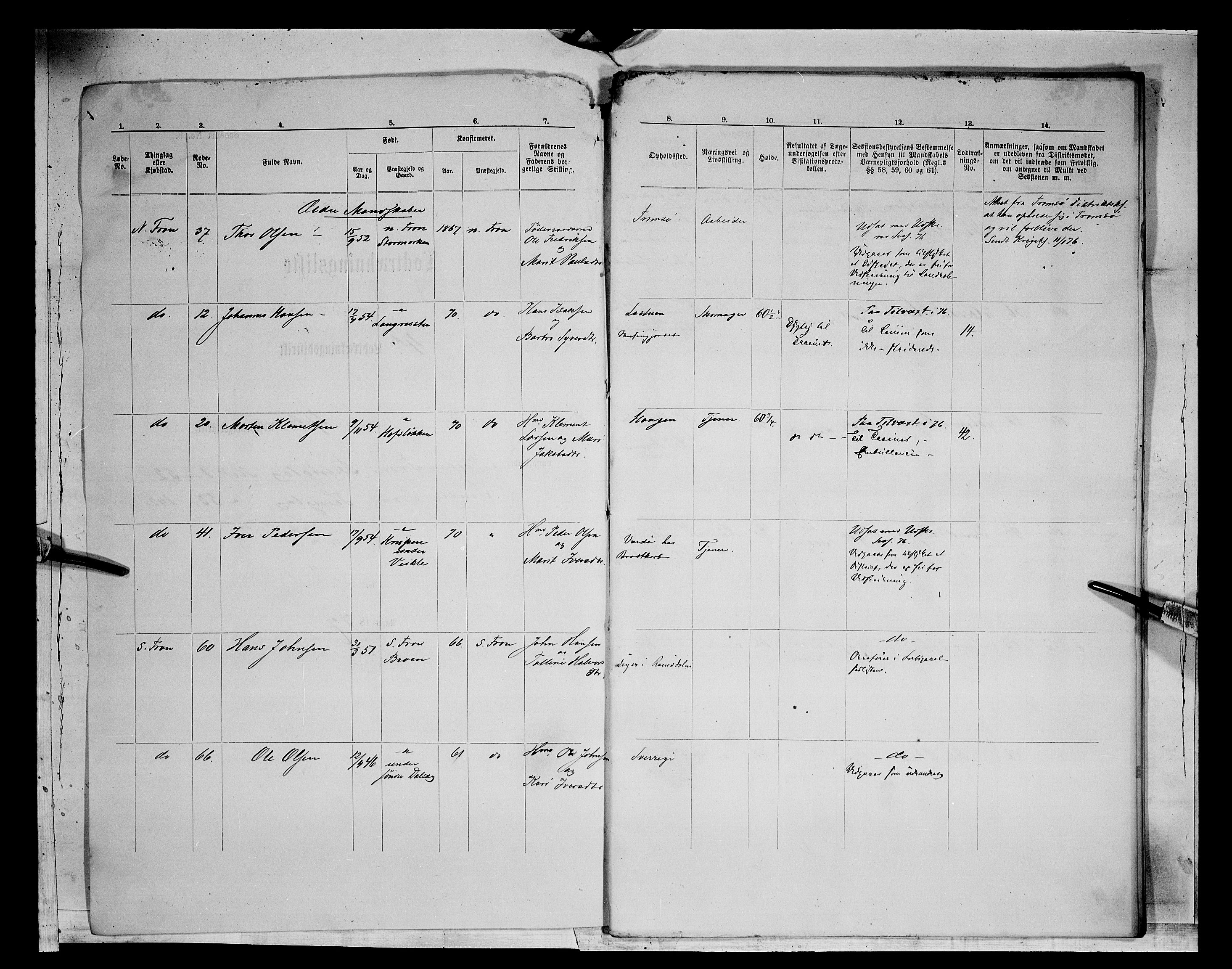 Fylkesmannen i Oppland, AV/SAH-FYO-002/1/K/Kg/L1174: Fron, Nordre og Søndre Fron, Vågå, 1860-1879, s. 287