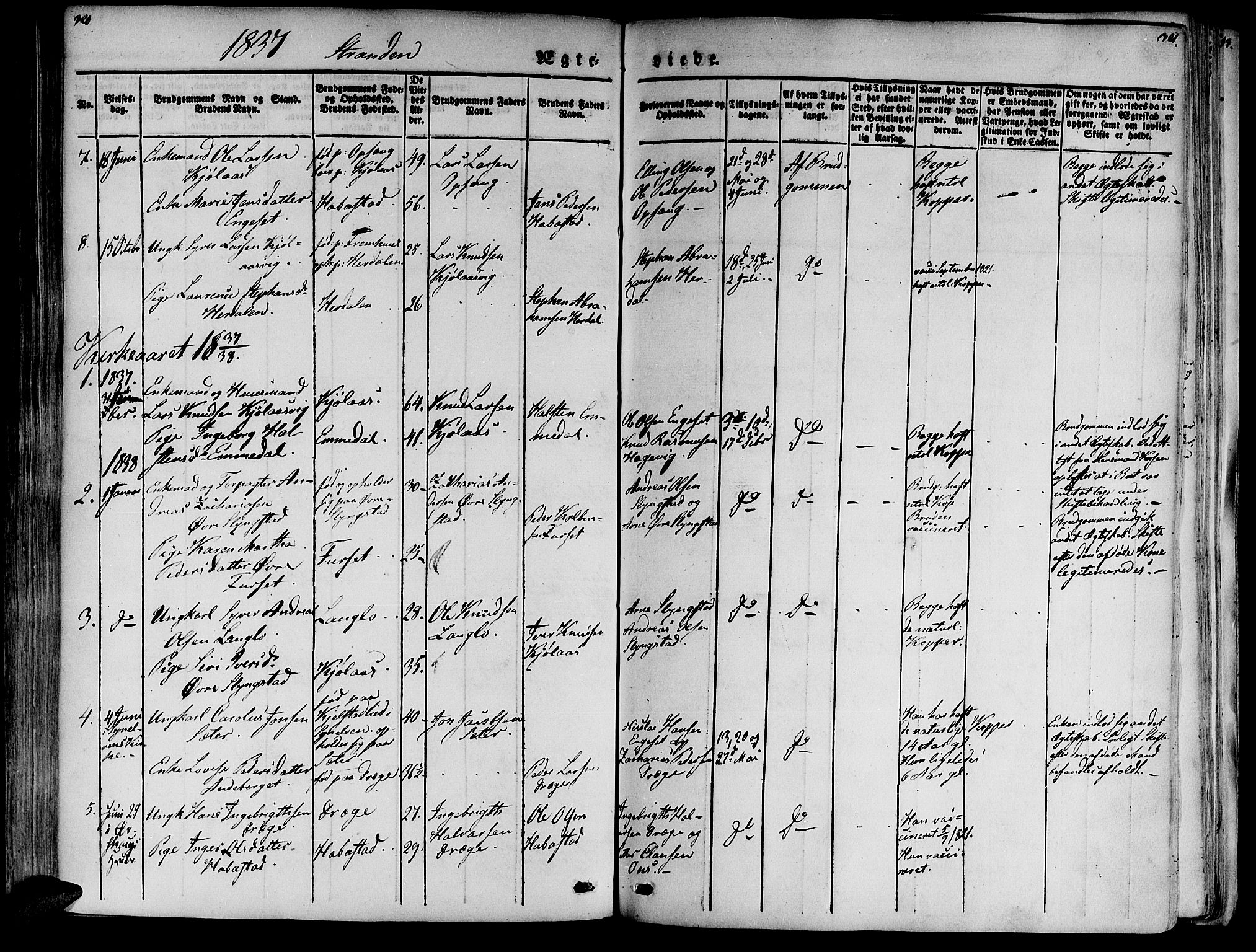 Ministerialprotokoller, klokkerbøker og fødselsregistre - Møre og Romsdal, SAT/A-1454/520/L0274: Ministerialbok nr. 520A04, 1827-1864, s. 320-321