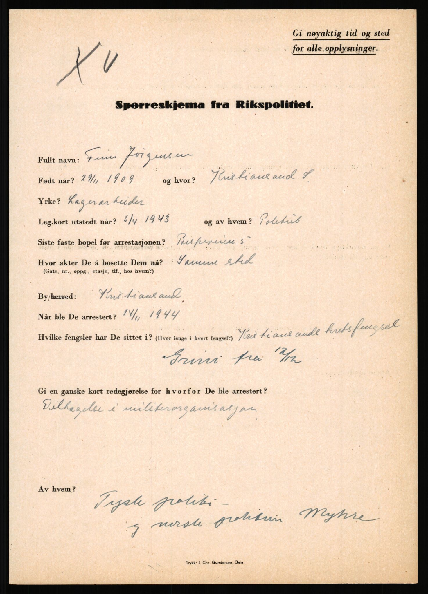 Rikspolitisjefen, AV/RA-S-1560/L/L0008: Jaffe, Bernhard - Karset, Helge Hafsahl, 1940-1945, s. 1123