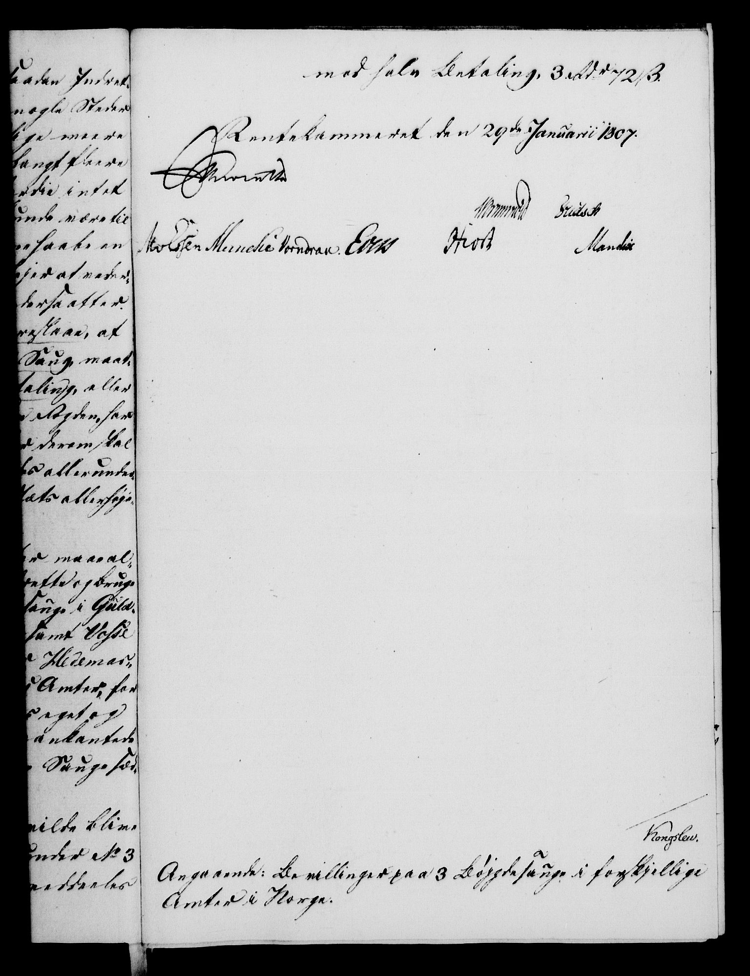 Rentekammeret, Kammerkanselliet, RA/EA-3111/G/Gf/Gfa/L0089: Norsk relasjons- og resolusjonsprotokoll (merket RK 52.89), 1807, s. 91