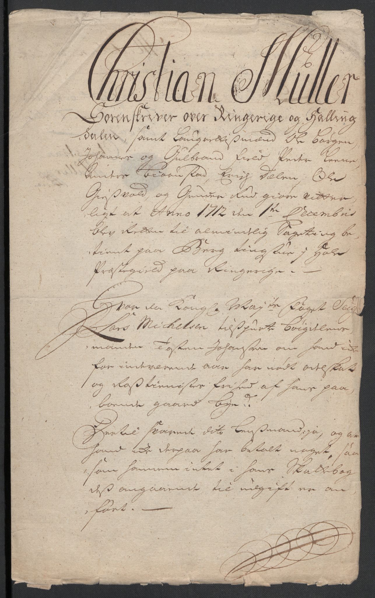 Rentekammeret inntil 1814, Reviderte regnskaper, Fogderegnskap, AV/RA-EA-4092/R23/L1469: Fogderegnskap Ringerike og Hallingdal, 1711, s. 204