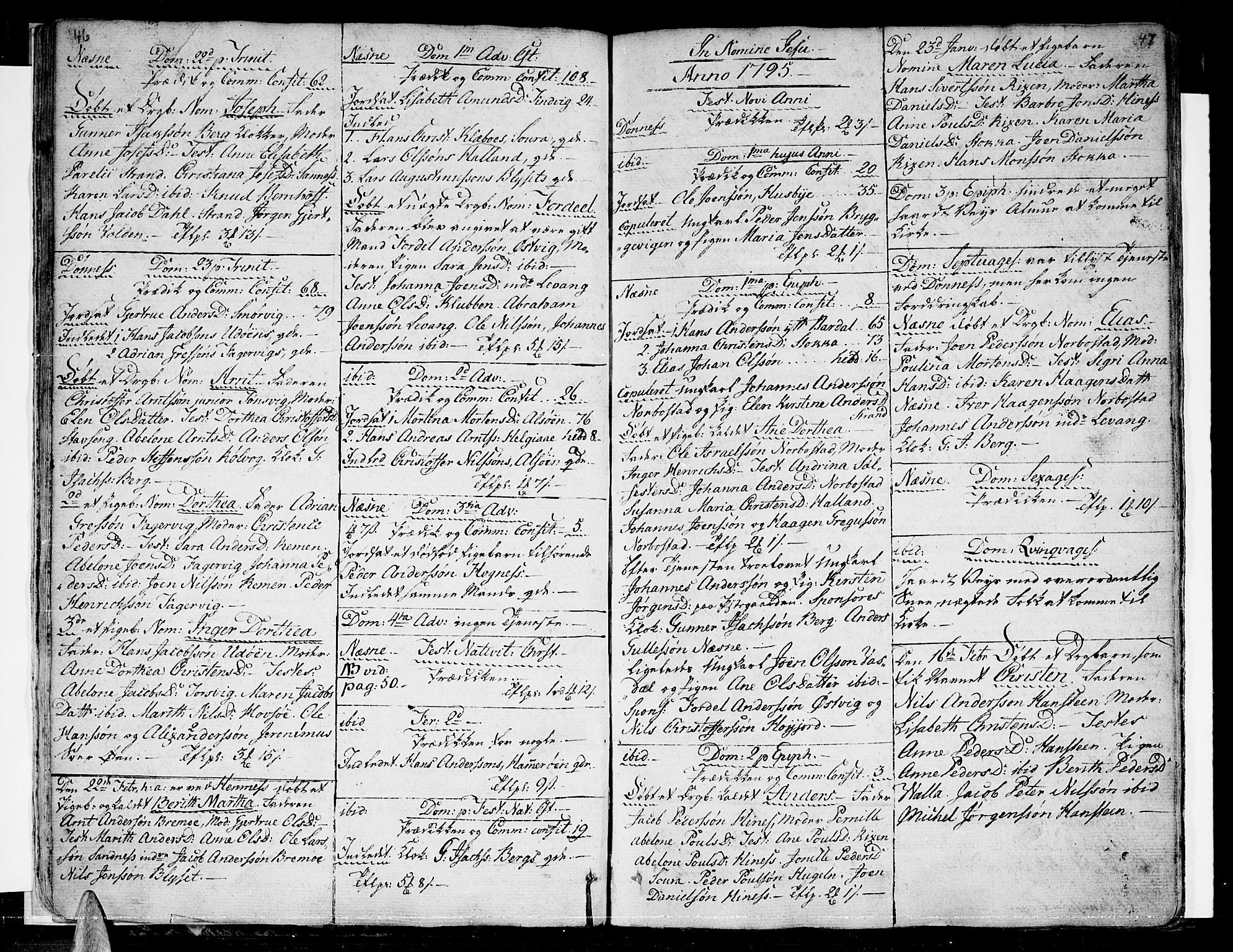 Ministerialprotokoller, klokkerbøker og fødselsregistre - Nordland, AV/SAT-A-1459/838/L0545: Ministerialbok nr. 838A04, 1791-1820, s. 46-47