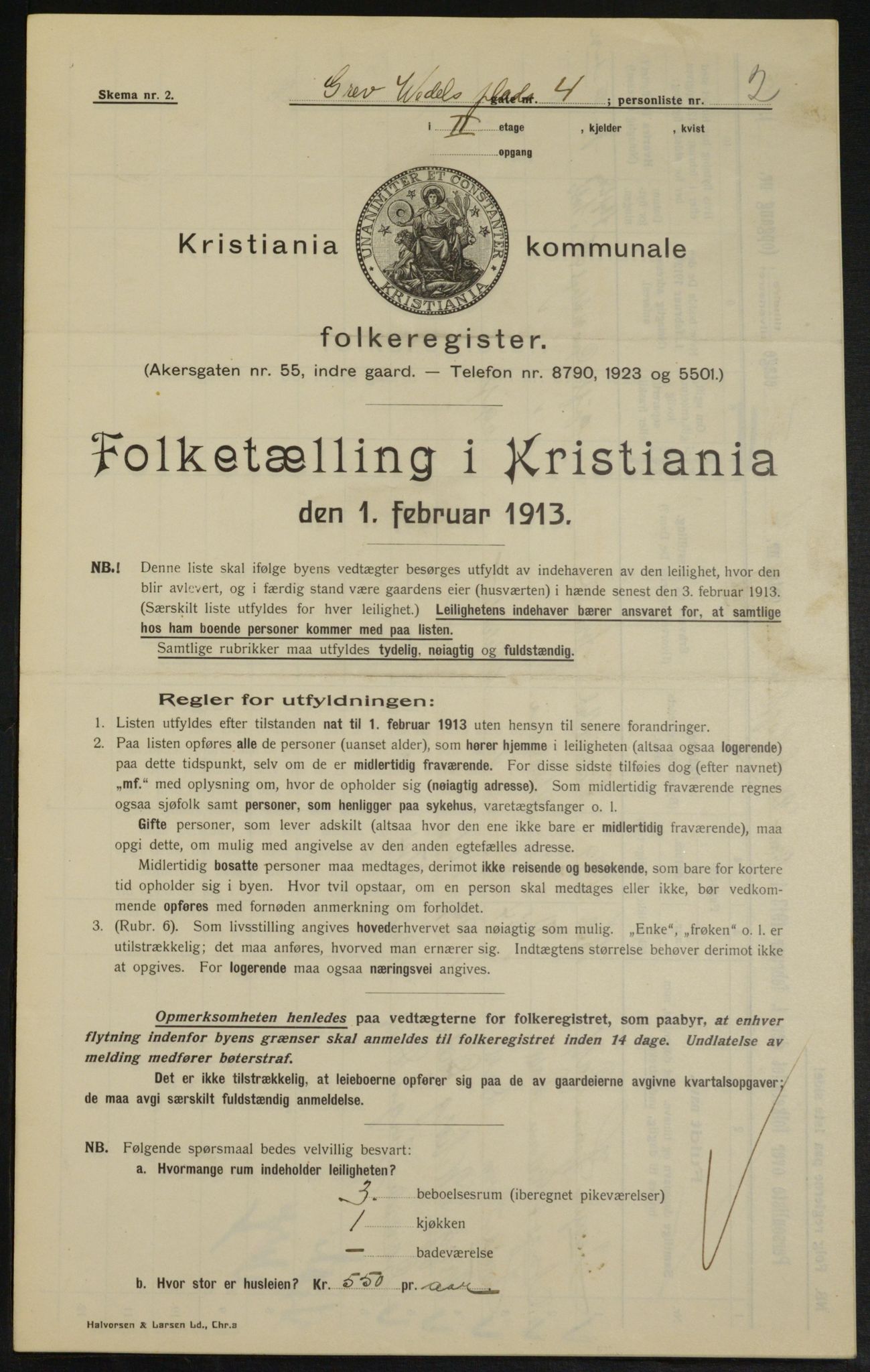 OBA, Kommunal folketelling 1.2.1913 for Kristiania, 1913, s. 29975