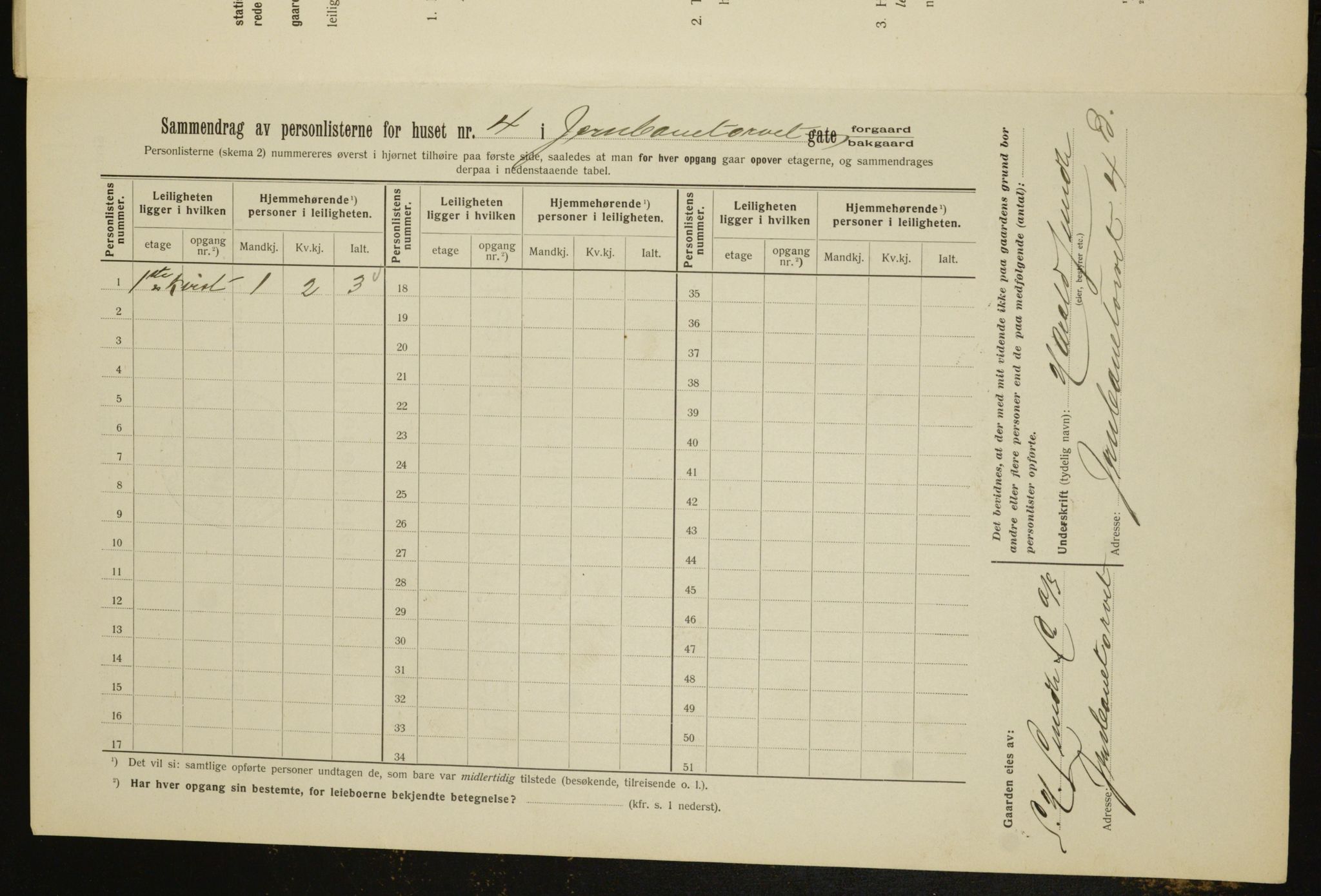 OBA, Kommunal folketelling 1.2.1912 for Kristiania, 1912, s. 47239