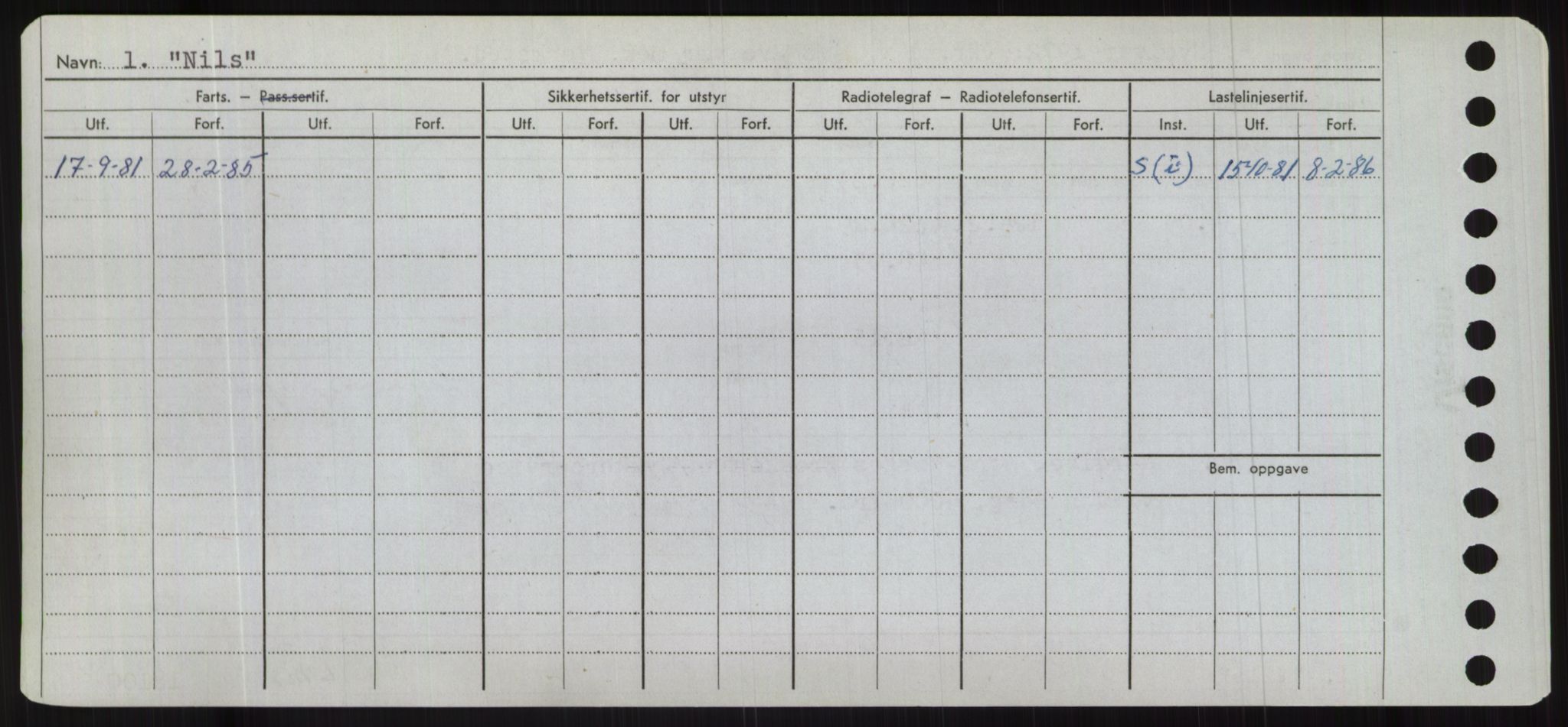 Sjøfartsdirektoratet med forløpere, Skipsmålingen, RA/S-1627/H/Hc/L0001: Lektere, A-Y, s. 326