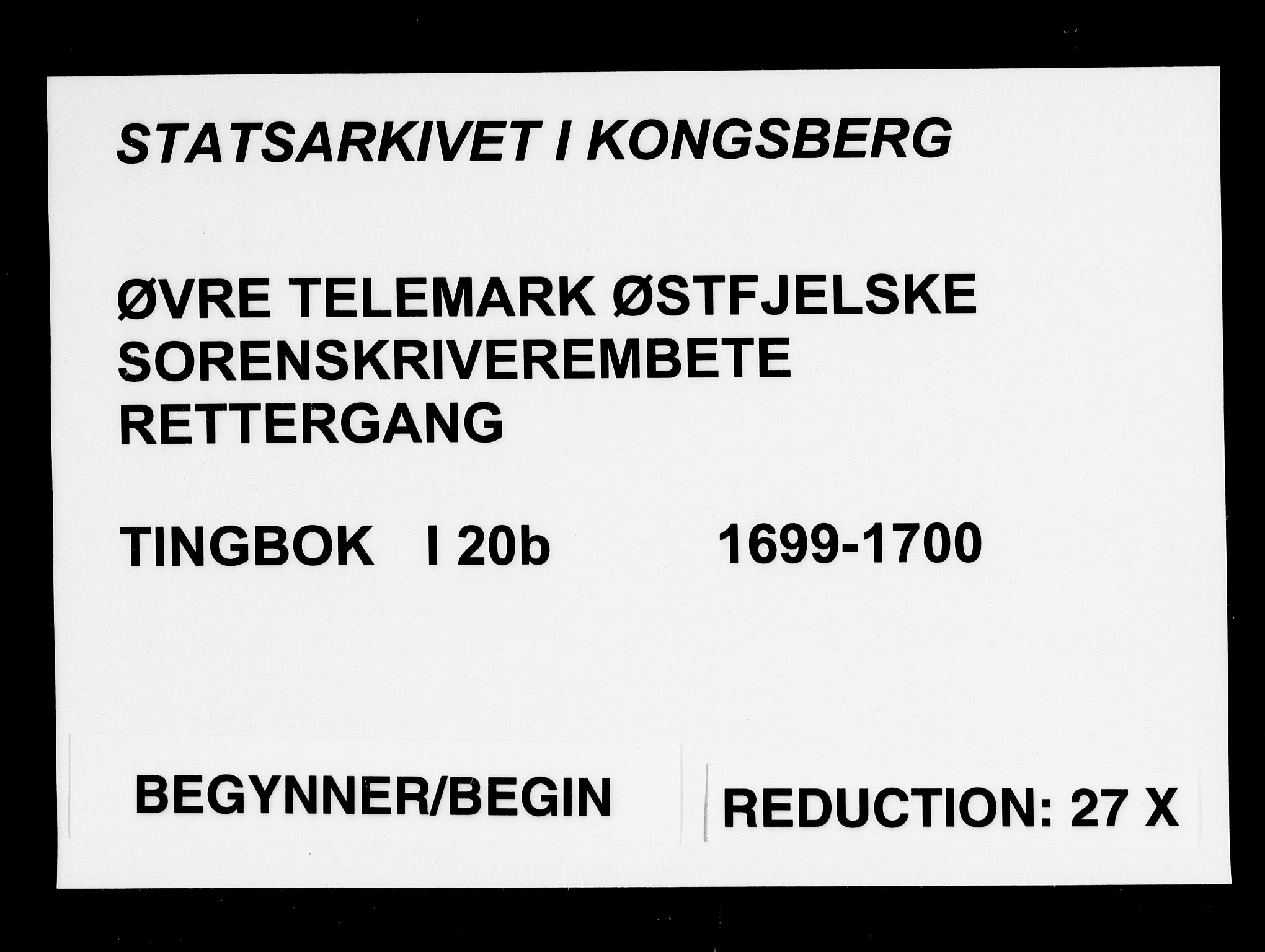 Øvre Telemark østfjelske sorenskriveri, SAKO/A-213/F/Fa/Faa/L0020b: Tingbok, 1699-1700