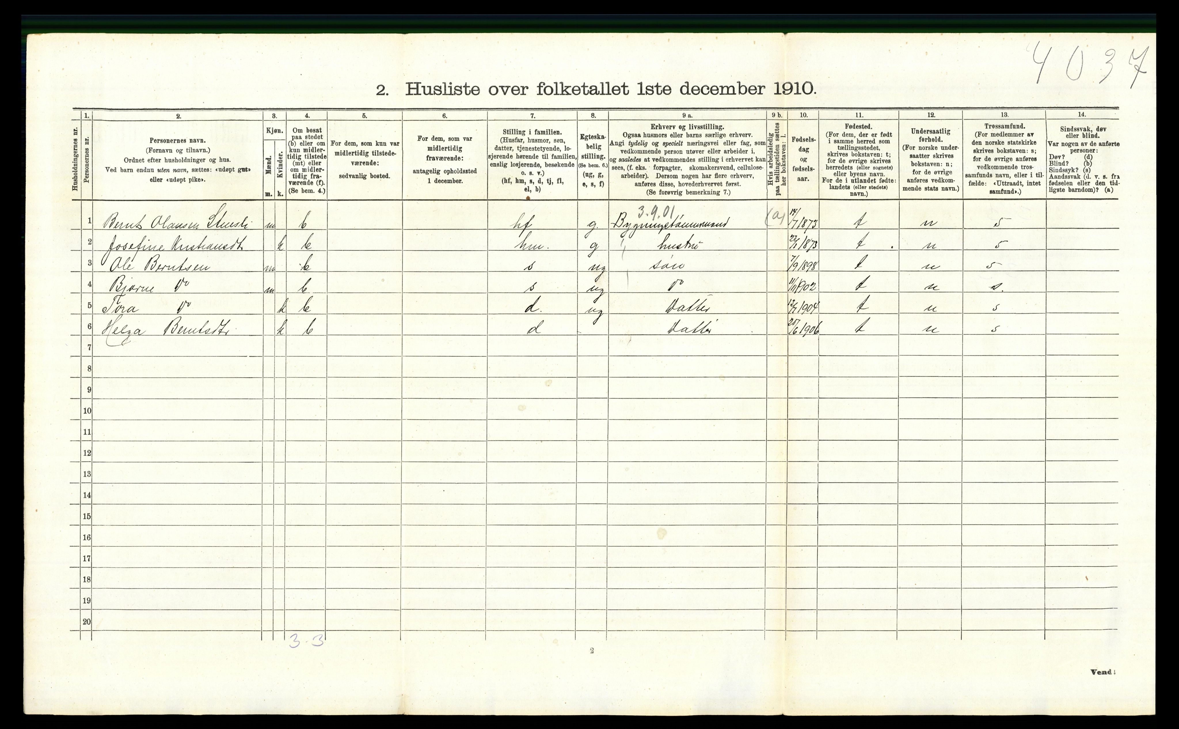 RA, Folketelling 1910 for 0528 Østre Toten herred, 1910, s. 242