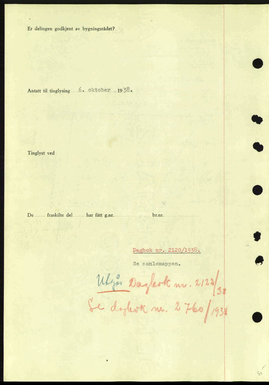 Moss sorenskriveri, SAO/A-10168: Pantebok nr. A5, 1938-1939, Dagboknr: 2119/1938