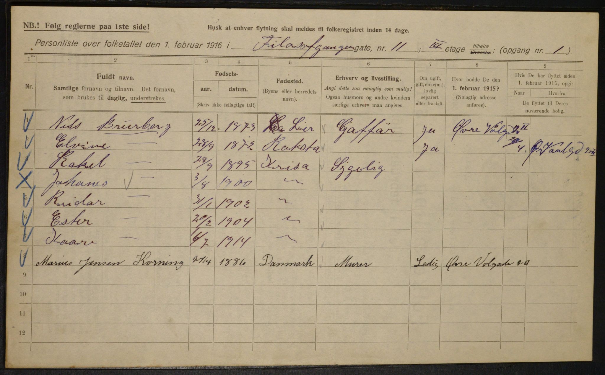 OBA, Kommunal folketelling 1.2.1916 for Kristiania, 1916, s. 24680