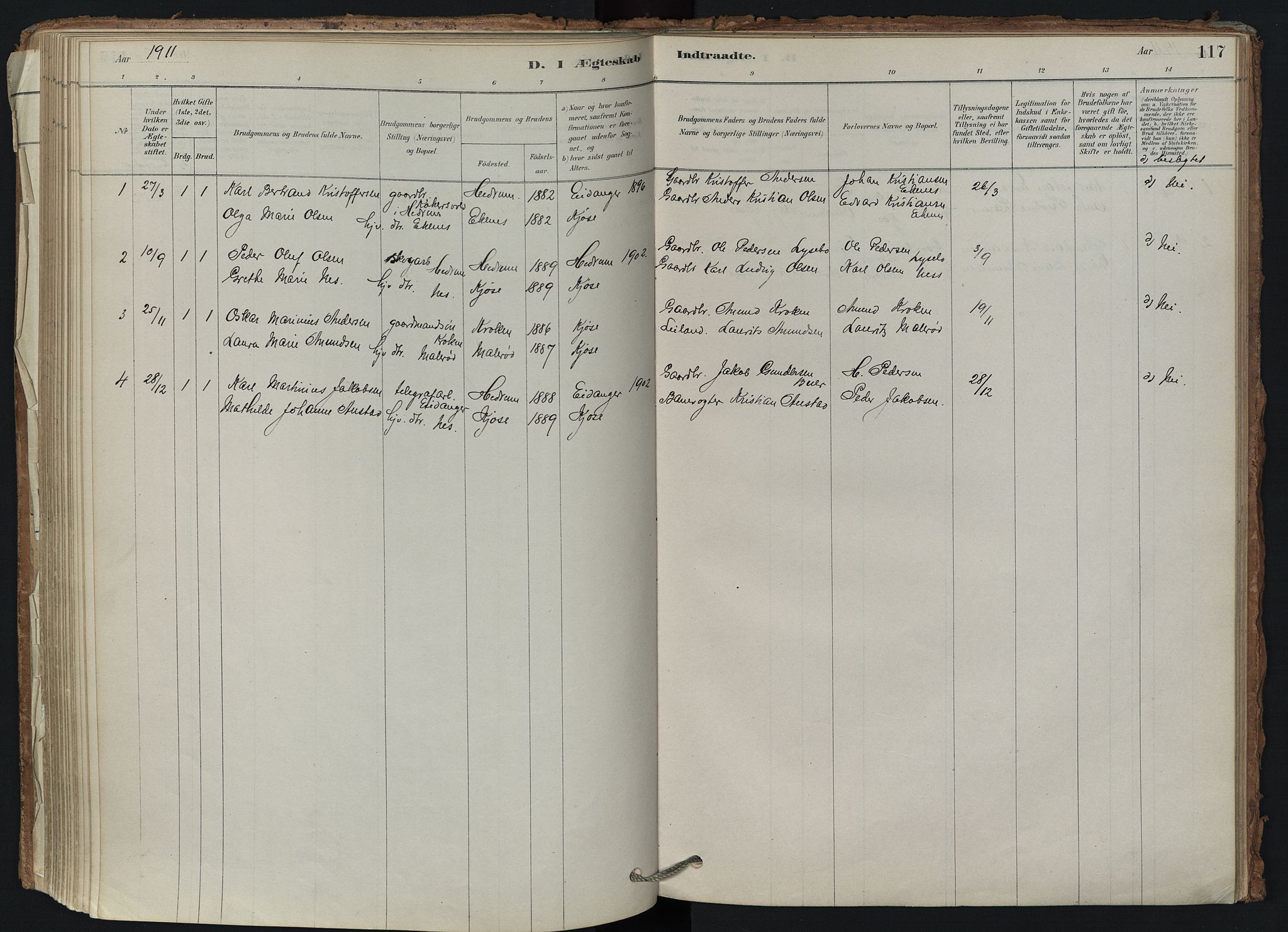 Brunlanes kirkebøker, SAKO/A-342/F/Fd/L0001: Ministerialbok nr. IV 1, 1878-1917, s. 117