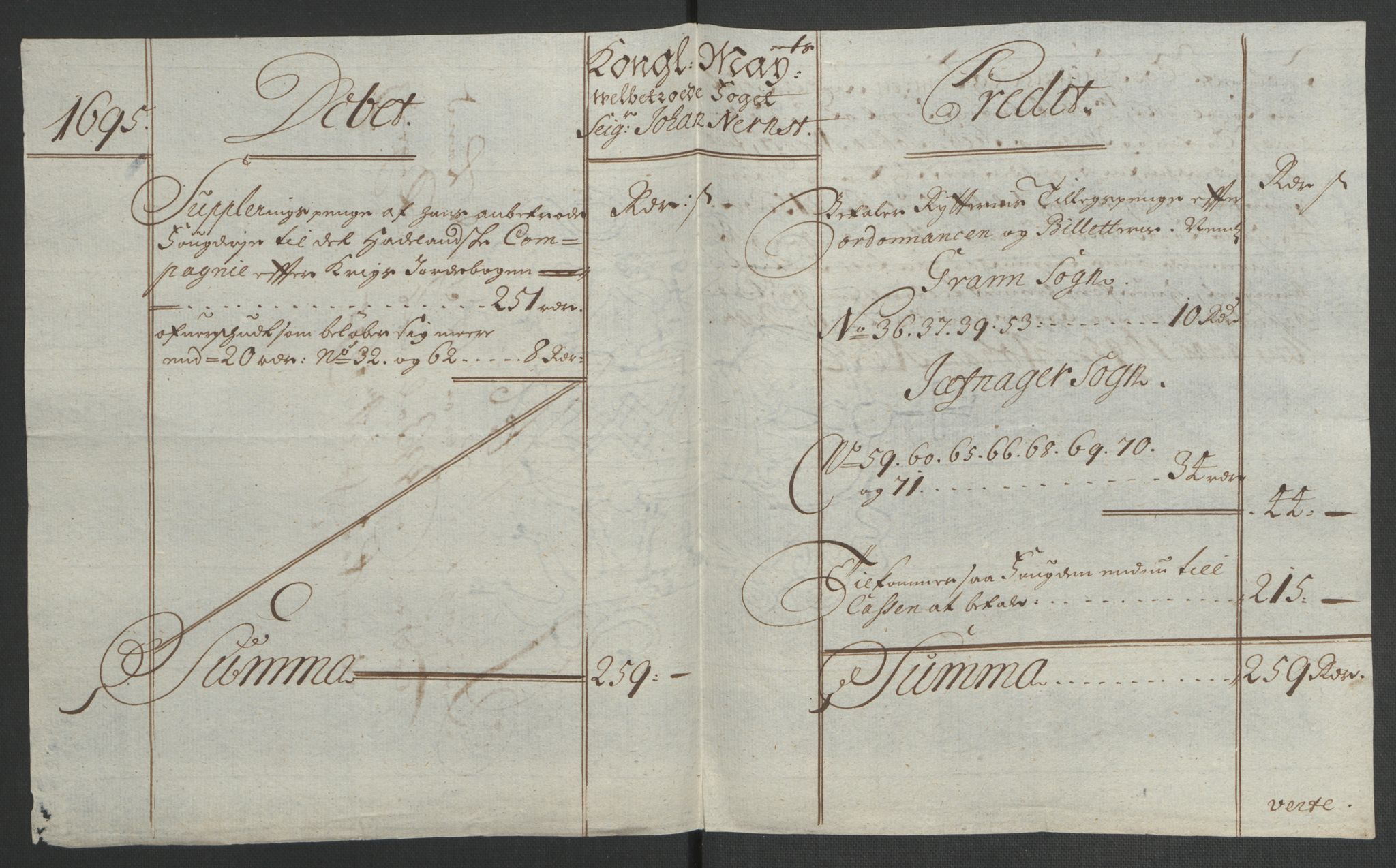 Rentekammeret inntil 1814, Reviderte regnskaper, Fogderegnskap, RA/EA-4092/R18/L1293: Fogderegnskap Hadeland, Toten og Valdres, 1695, s. 155