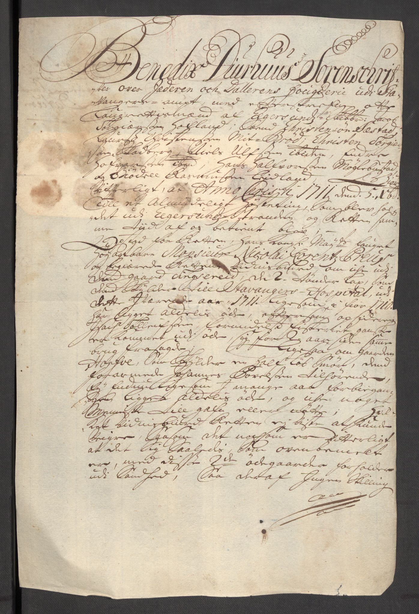 Rentekammeret inntil 1814, Reviderte regnskaper, Fogderegnskap, RA/EA-4092/R46/L2735: Fogderegnskap Jæren og Dalane, 1711, s. 199