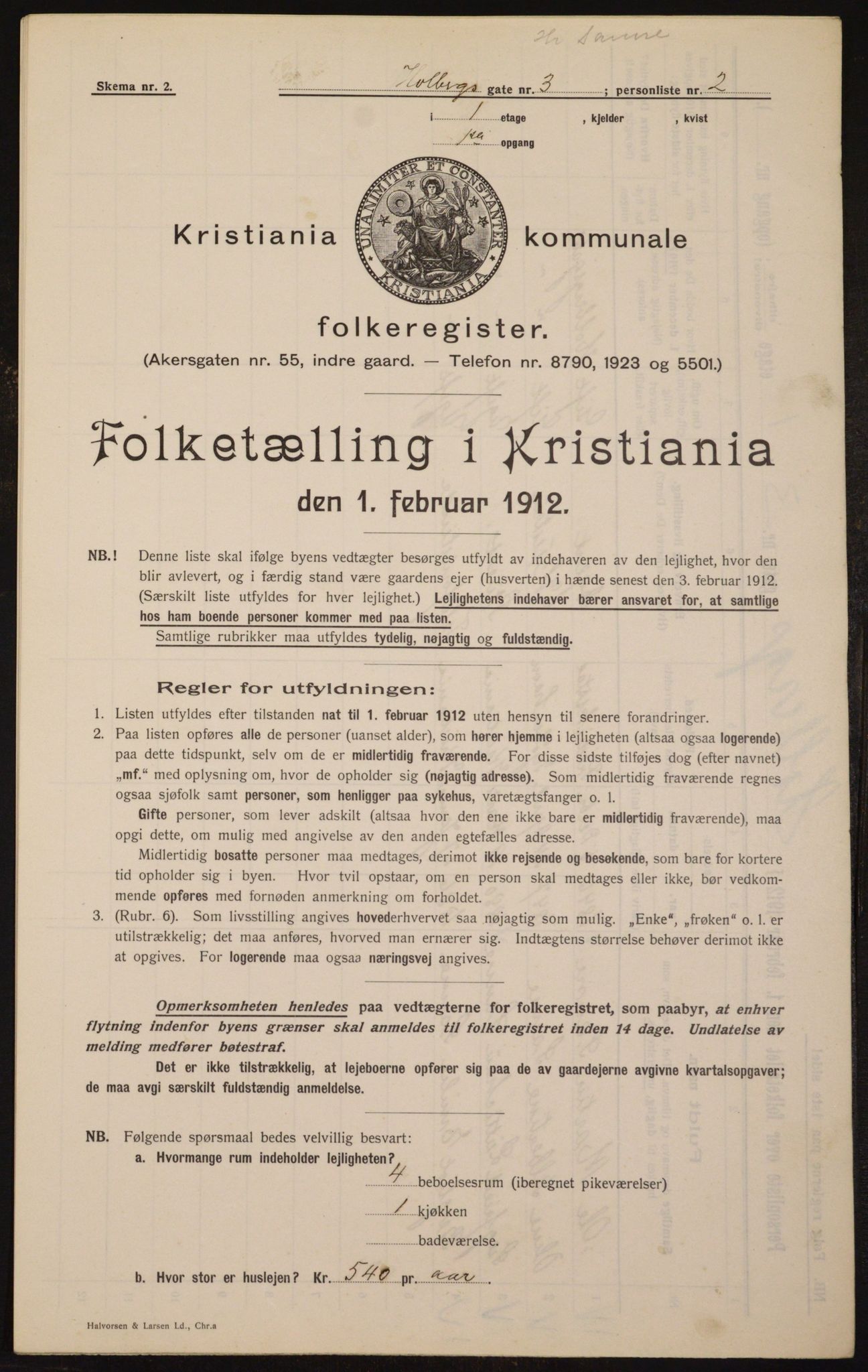 OBA, Kommunal folketelling 1.2.1912 for Kristiania, 1912, s. 40647