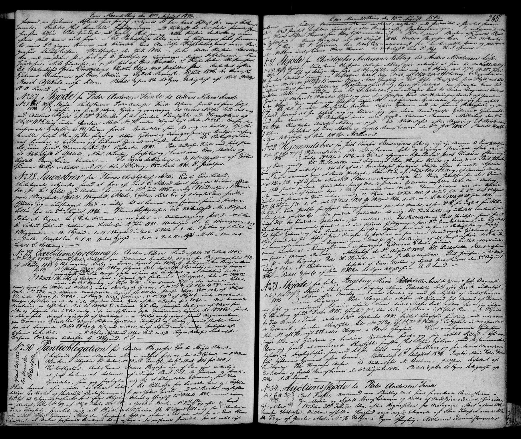 Eiker, Modum og Sigdal sorenskriveri, SAKO/A-123/G/Ga/Gaa/L0012a: Pantebok nr. I 12a, 1844-1848, s. 265
