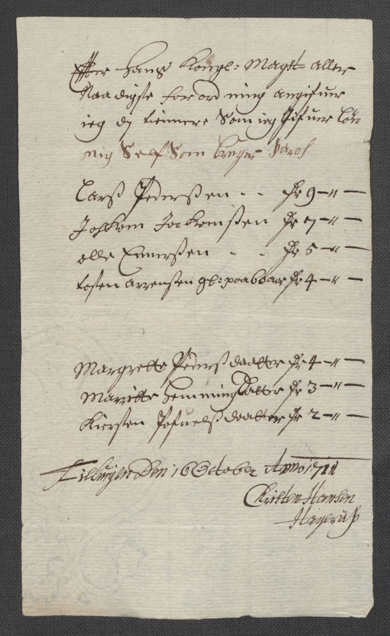 Rentekammeret inntil 1814, Reviderte regnskaper, Fogderegnskap, AV/RA-EA-4092/R64/L4432: Fogderegnskap Namdal, 1711, s. 401