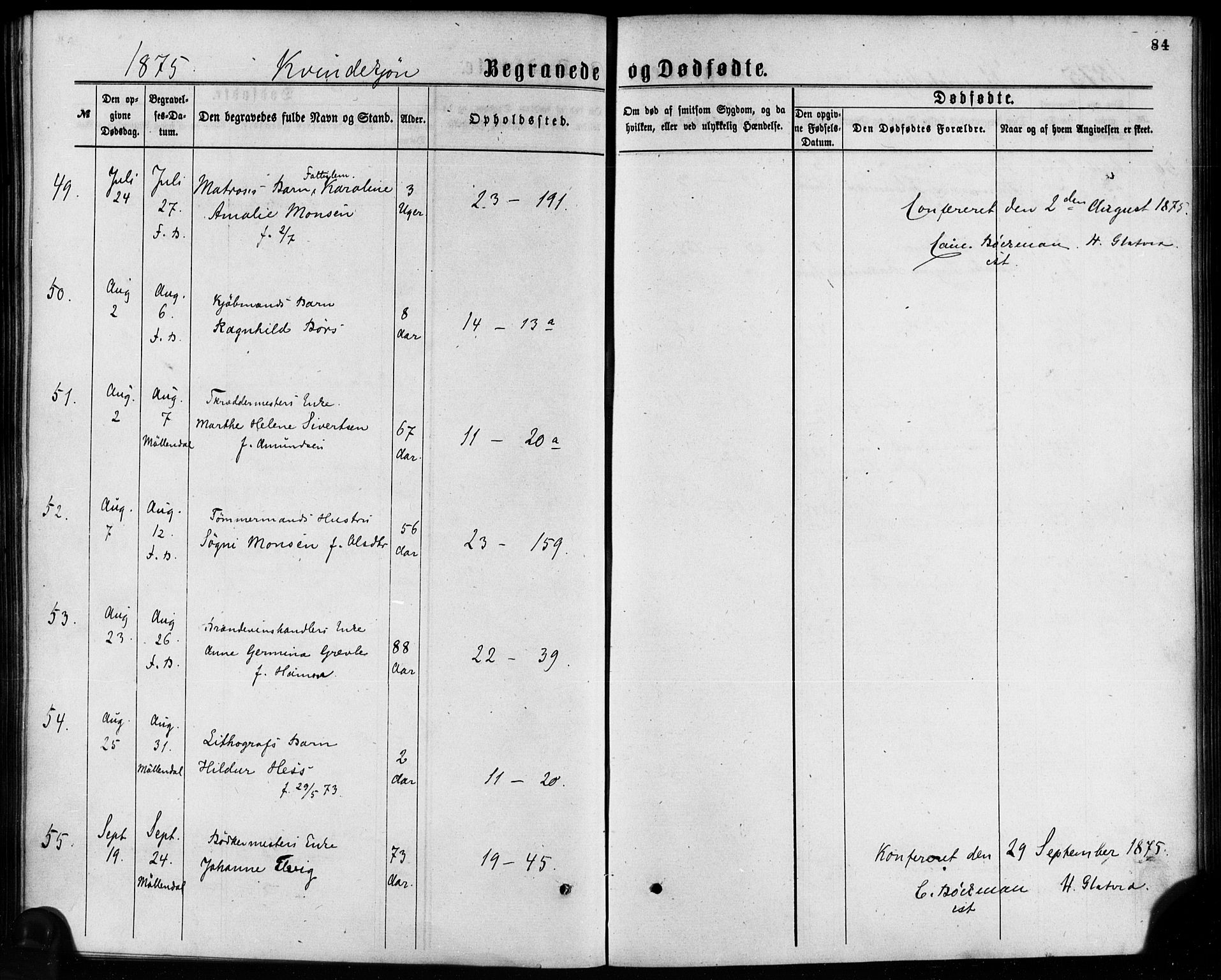 Korskirken sokneprestembete, AV/SAB-A-76101/H/Haa/L0046: Ministerialbok nr. E 4, 1875-1883, s. 84