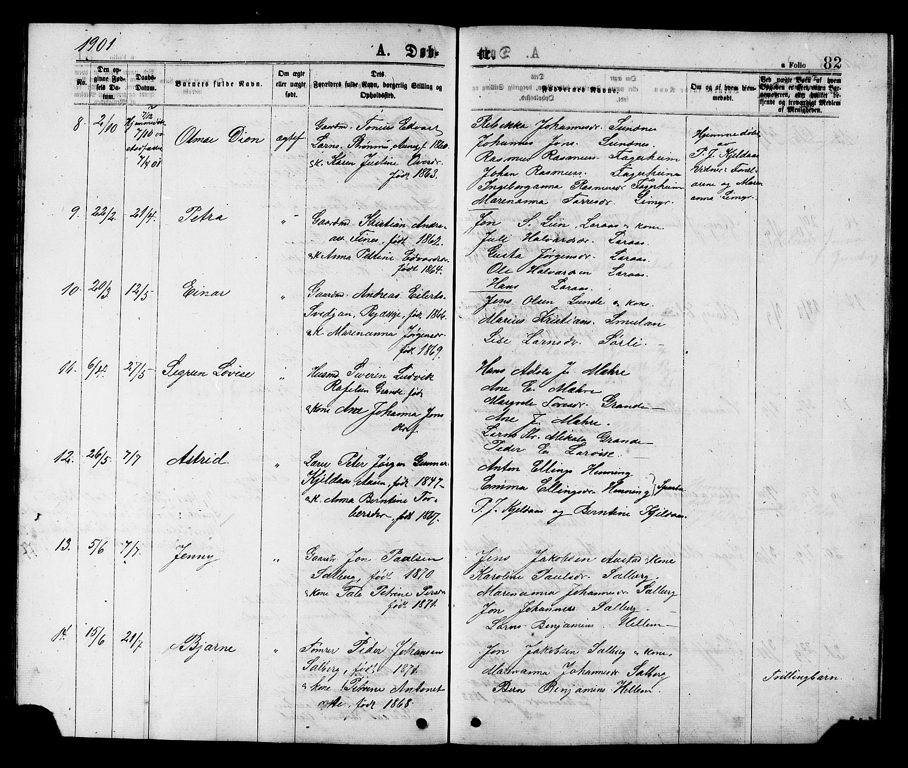 Ministerialprotokoller, klokkerbøker og fødselsregistre - Nord-Trøndelag, AV/SAT-A-1458/731/L0311: Klokkerbok nr. 731C02, 1875-1911, s. 82