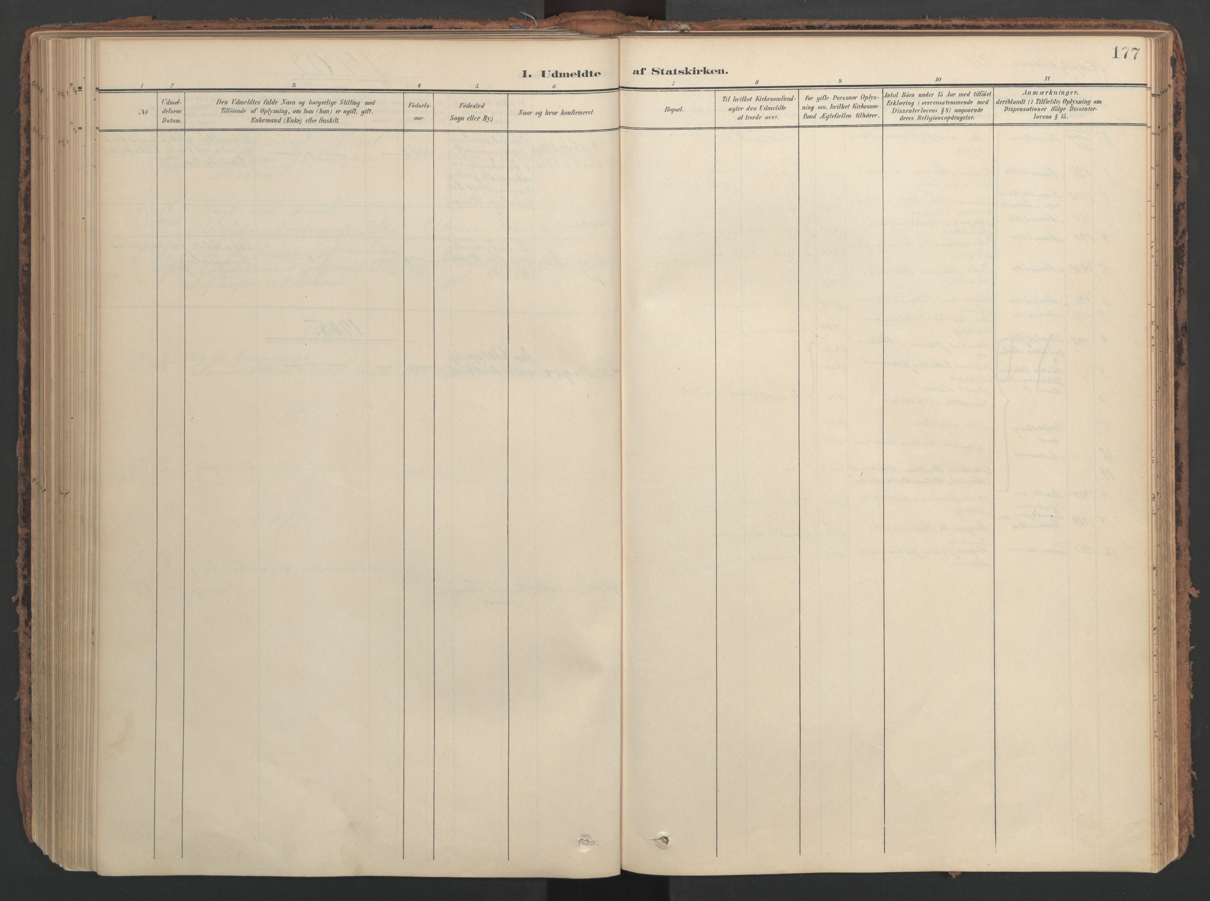 Ministerialprotokoller, klokkerbøker og fødselsregistre - Nord-Trøndelag, SAT/A-1458/741/L0397: Ministerialbok nr. 741A11, 1901-1911, s. 177