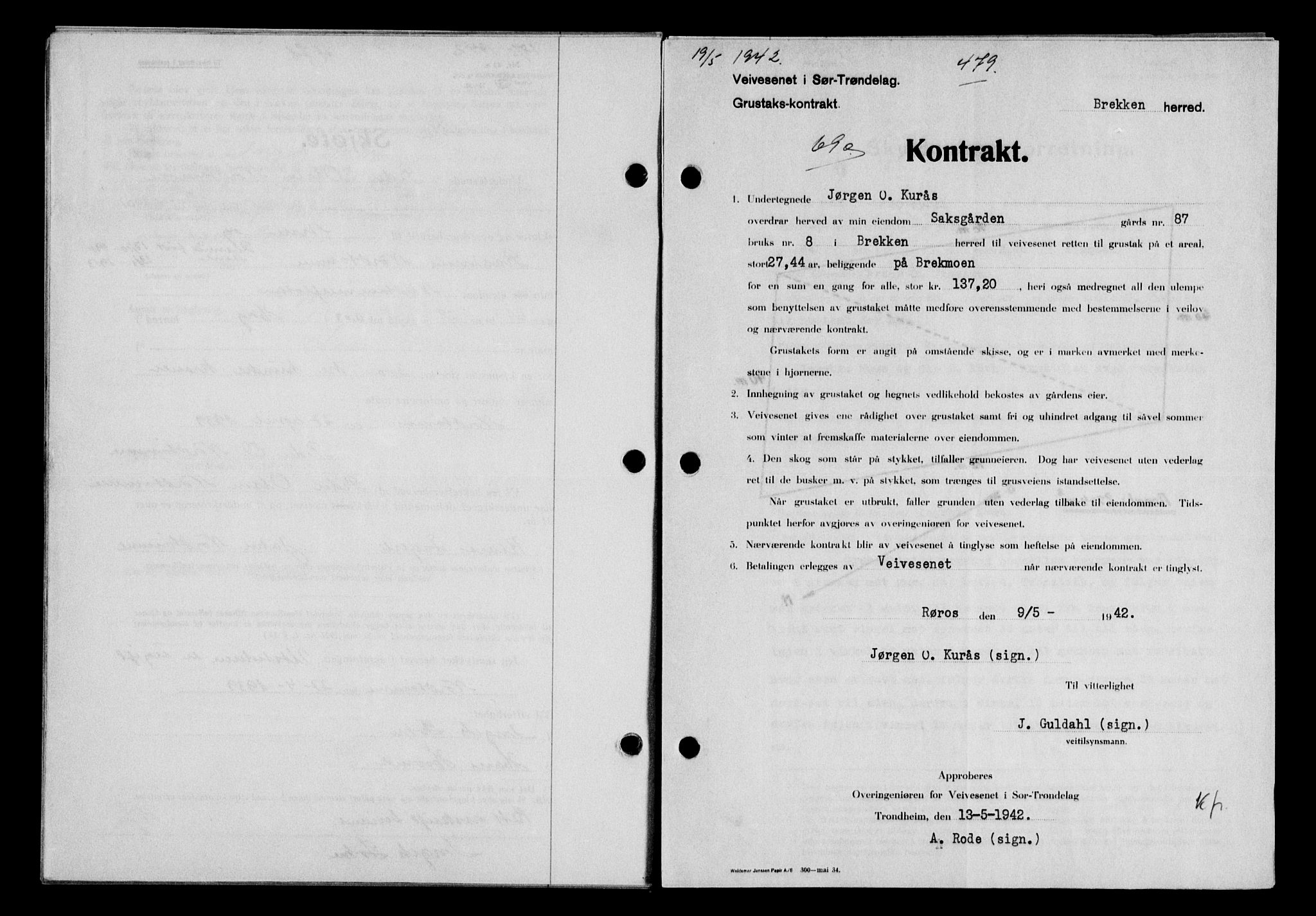 Gauldal sorenskriveri, SAT/A-0014/1/2/2C/L0054: Pantebok nr. 59, 1941-1942, Dagboknr: 690/1942