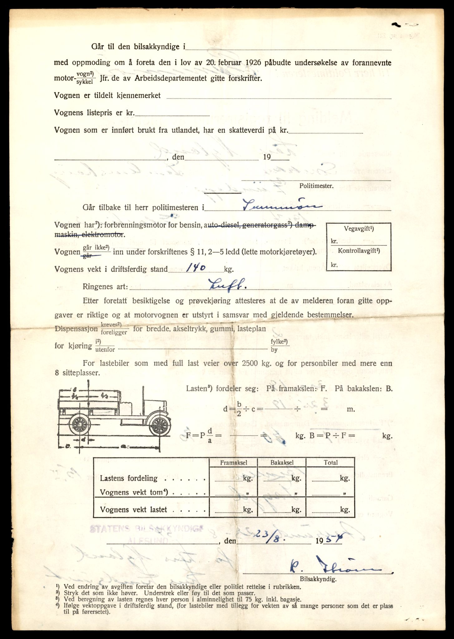 Møre og Romsdal vegkontor - Ålesund trafikkstasjon, AV/SAT-A-4099/F/Fe/L0038: Registreringskort for kjøretøy T 13180 - T 13360, 1927-1998, s. 666