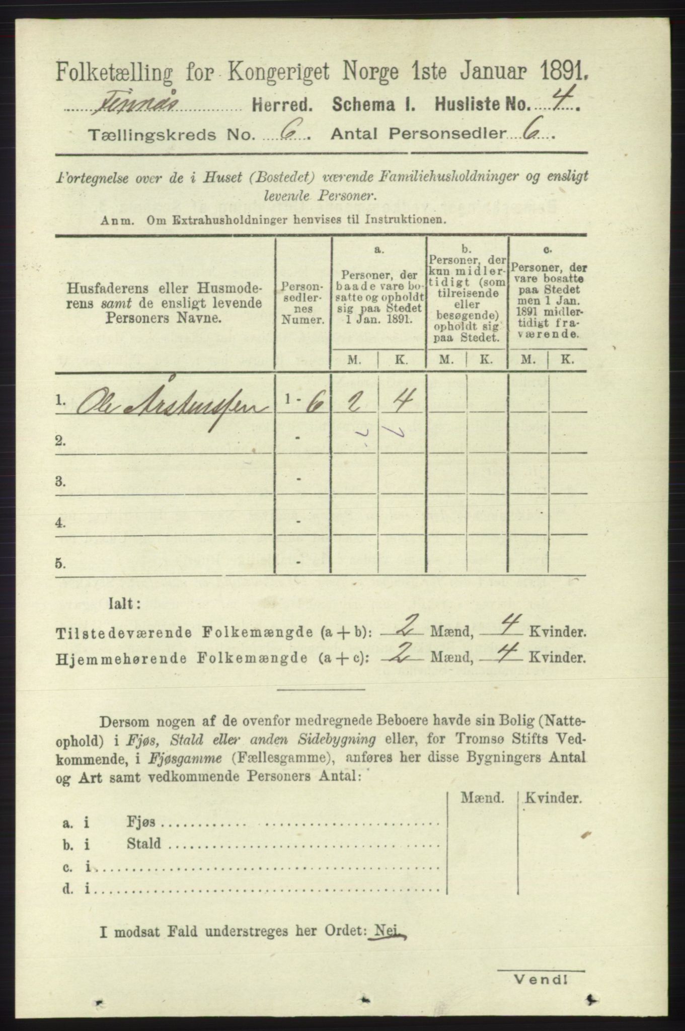 RA, Folketelling 1891 for 1218 Finnås herred, 1891, s. 2317