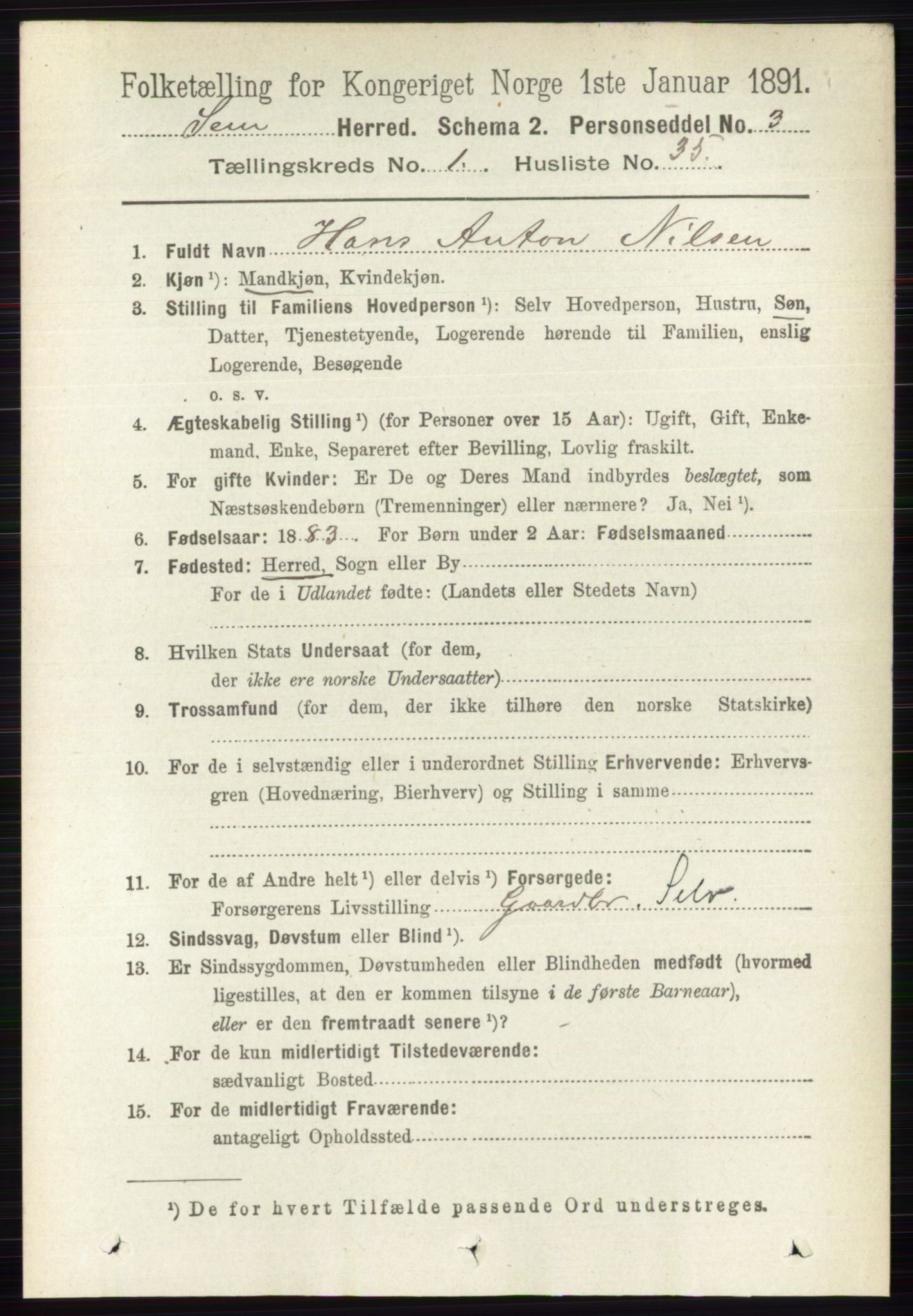 RA, Folketelling 1891 for 0721 Sem herred, 1891, s. 295
