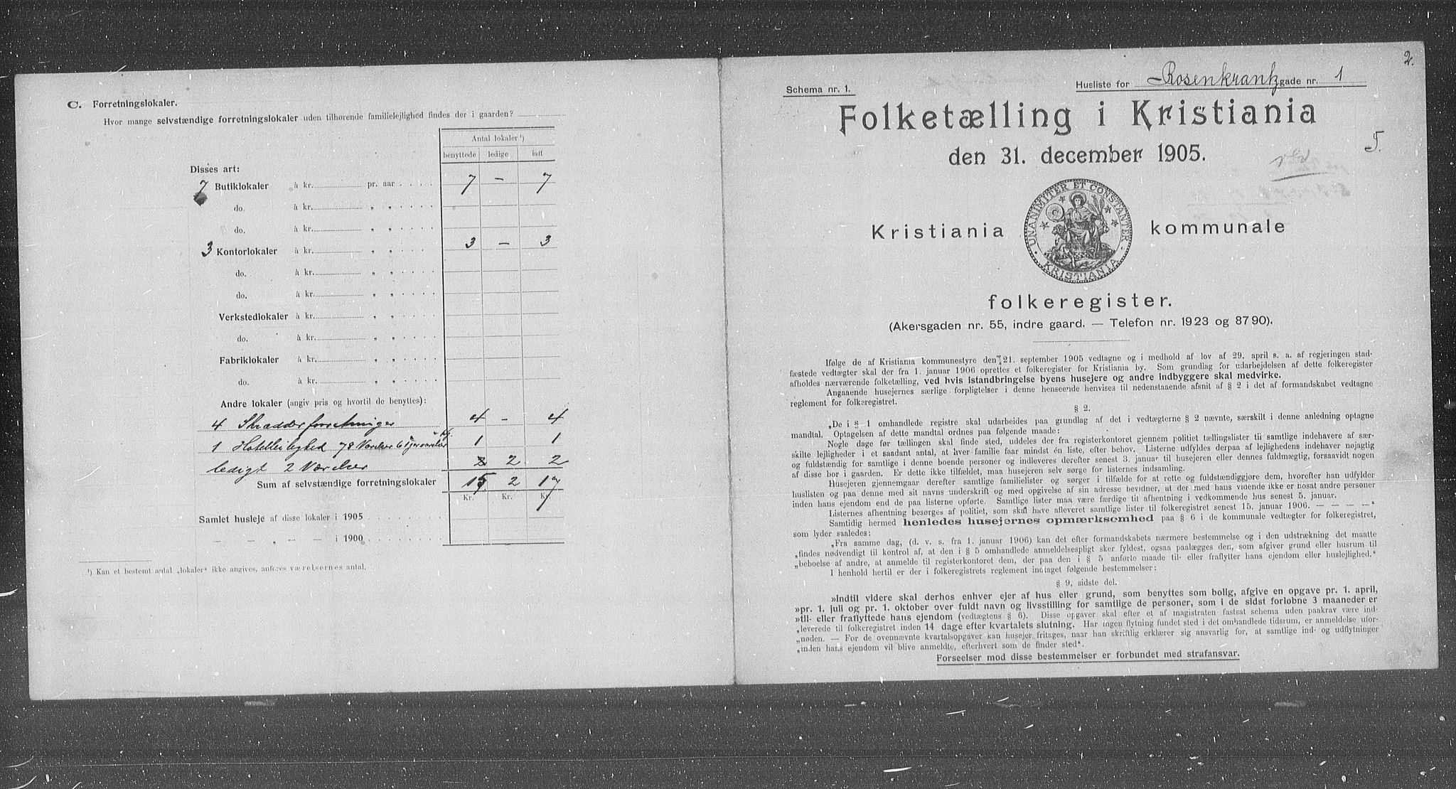 OBA, Kommunal folketelling 31.12.1905 for Kristiania kjøpstad, 1905, s. 44118