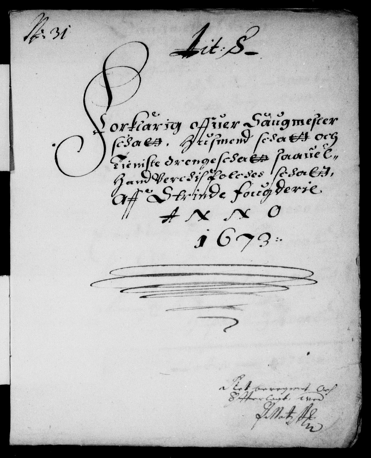 Rentekammeret inntil 1814, Reviderte regnskaper, Stiftamtstueregnskaper, Trondheim stiftamt og Nordland amt, AV/RA-EA-6044/R/Rd/L0038: Trondheim stiftamt, 1673