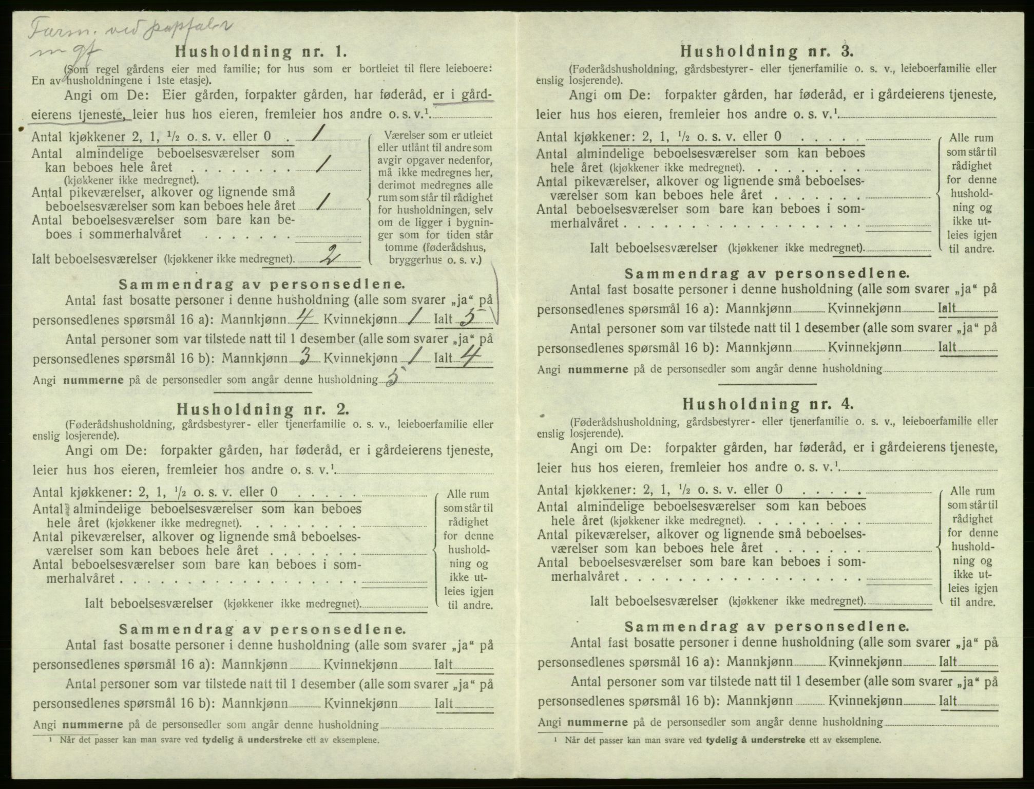 SAB, Folketelling 1920 for 1240 Strandvik herred, 1920, s. 297