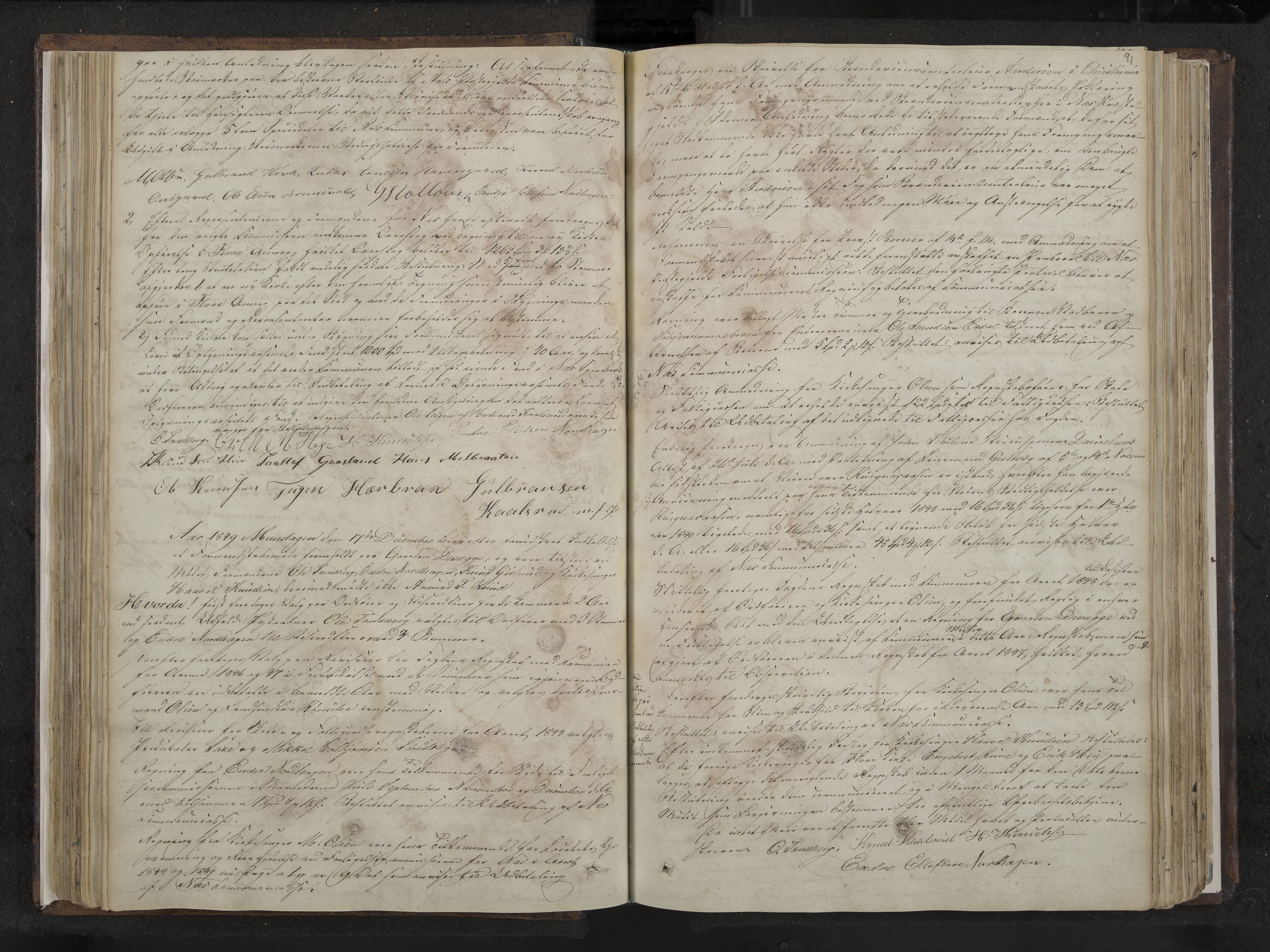 Nes formannskap og sentraladministrasjon, IKAK/0616021-1/A/Aa/L0001: Møtebok med register, 1838-1875, s. 91