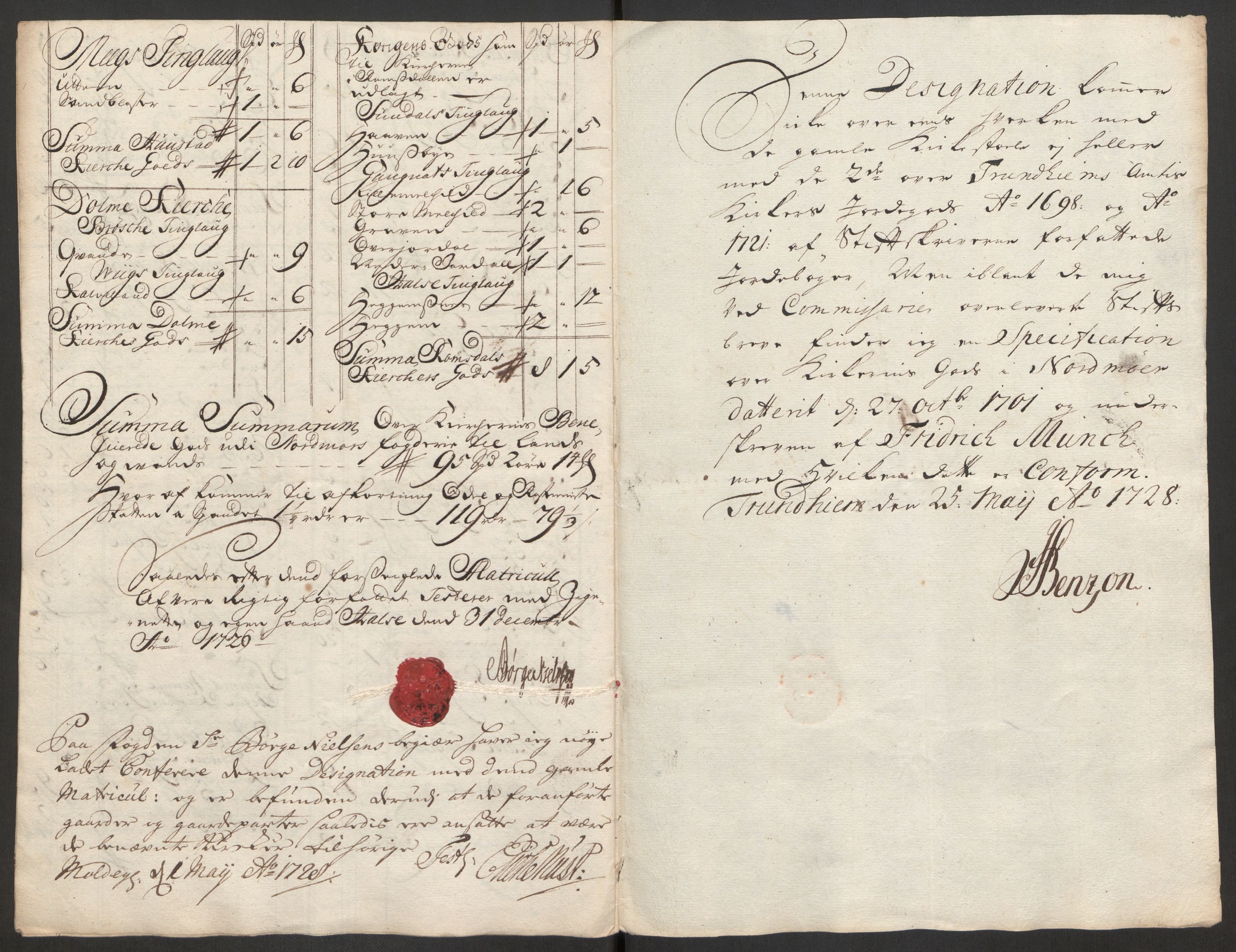 Rentekammeret inntil 1814, Reviderte regnskaper, Fogderegnskap, RA/EA-4092/R56/L3759: Fogderegnskap Nordmøre, 1726, s. 354