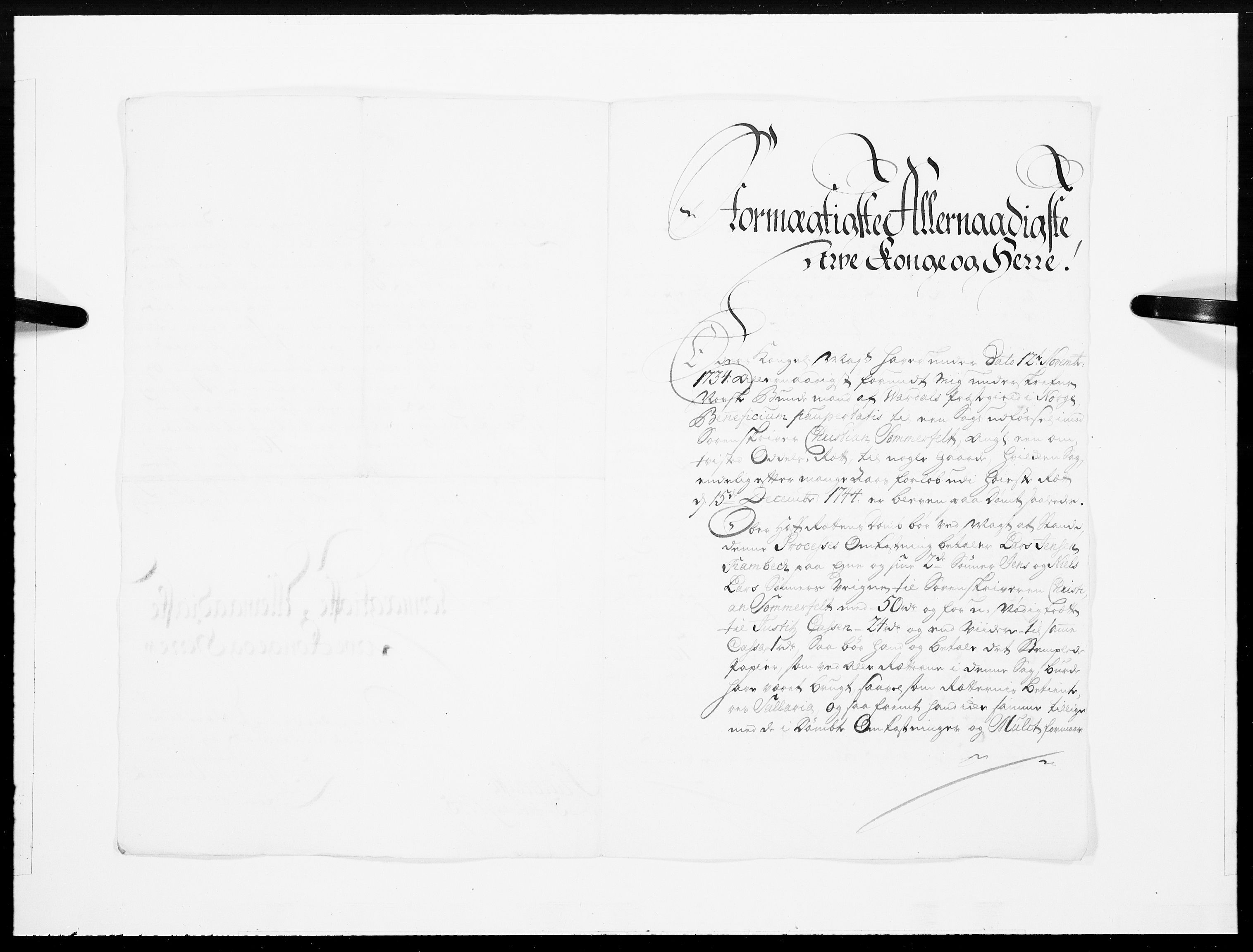 Danske Kanselli 1572-1799, RA/EA-3023/F/Fc/Fcc/Fcca/L0143: Norske innlegg 1572-1799, 1745, s. 421