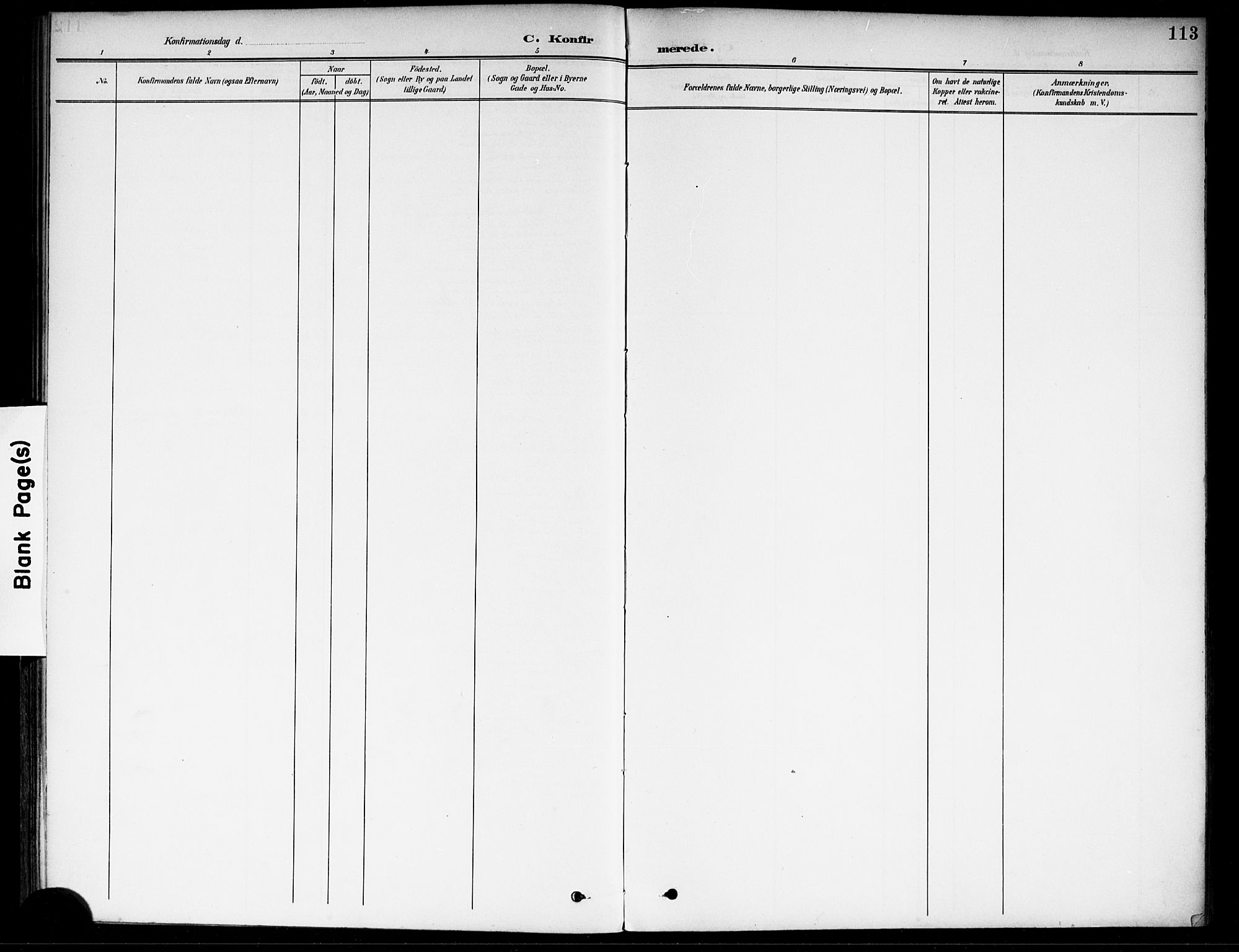 Fet prestekontor Kirkebøker, SAO/A-10370a/F/Fa/L0015: Ministerialbok nr. I 15, 1892-1904, s. 113