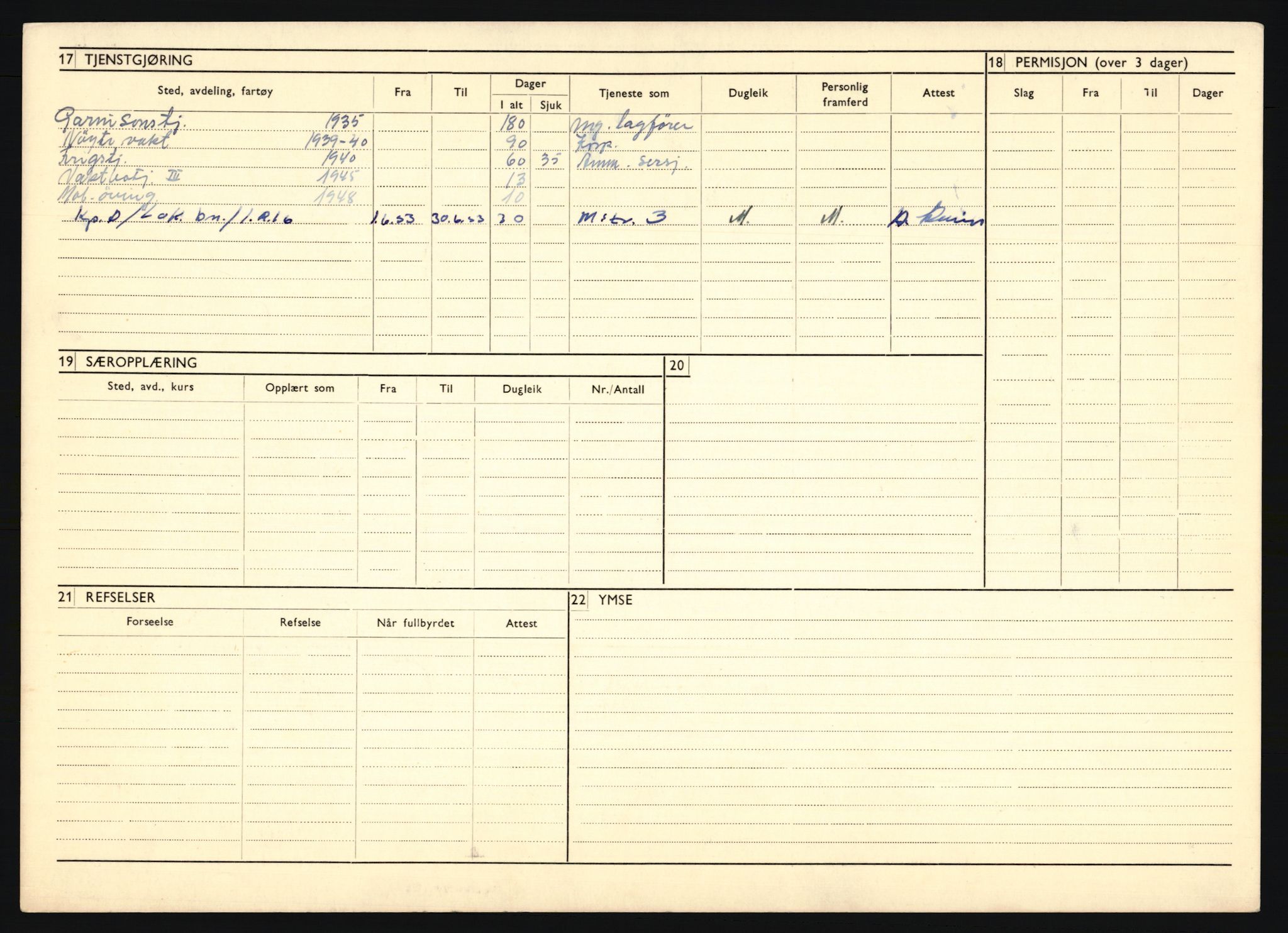 Forsvaret, Troms infanteriregiment nr. 16, AV/RA-RAFA-3146/P/Pa/L0018: Rulleblad for regimentets menige mannskaper, årsklasse 1934, 1934, s. 188