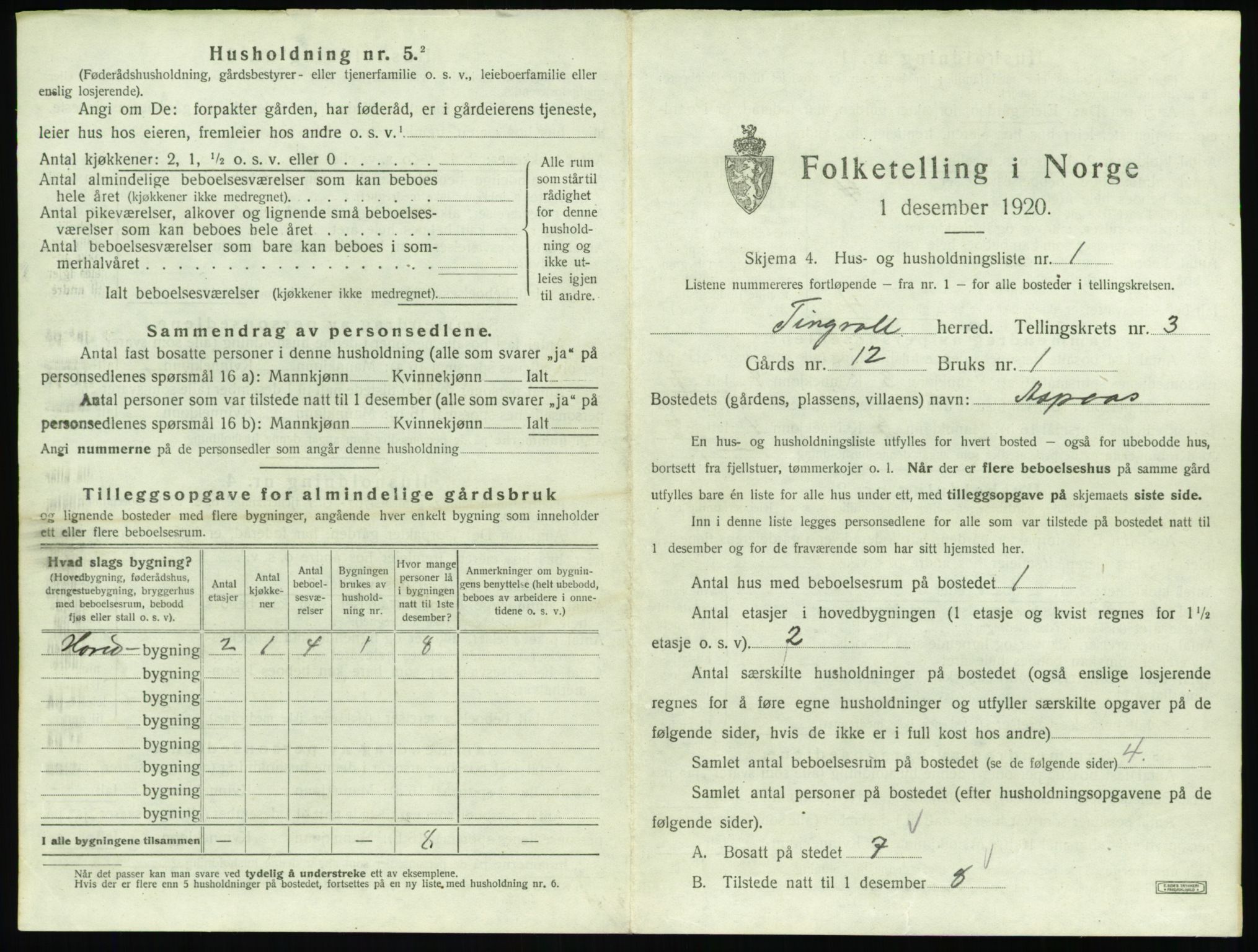 SAT, Folketelling 1920 for 1560 Tingvoll herred, 1920, s. 150