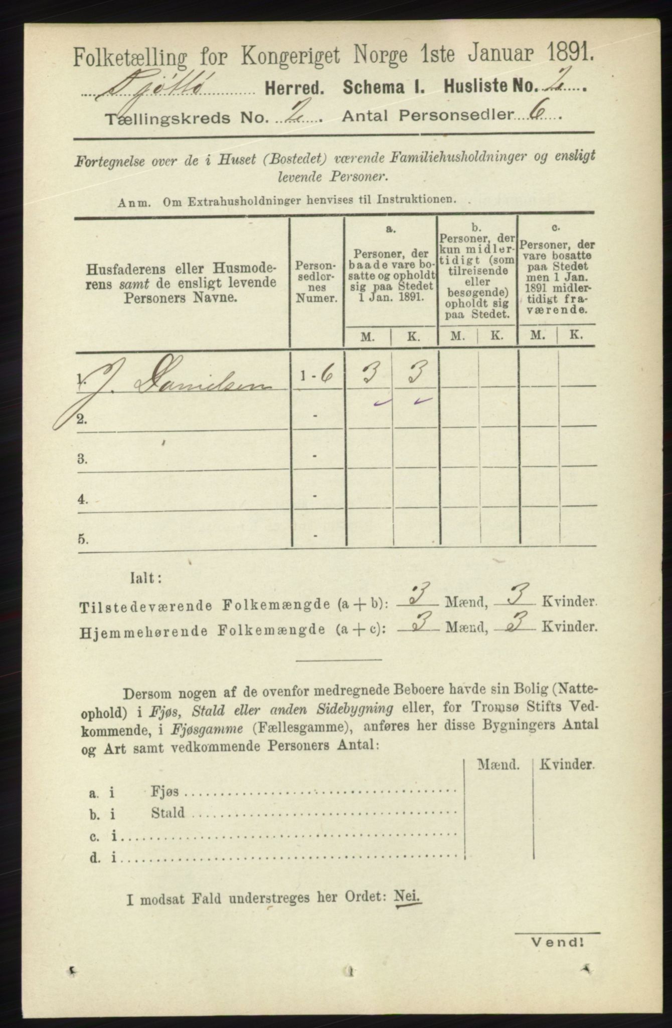 RA, Folketelling 1891 for 1817 Tjøtta herred, 1891, s. 826