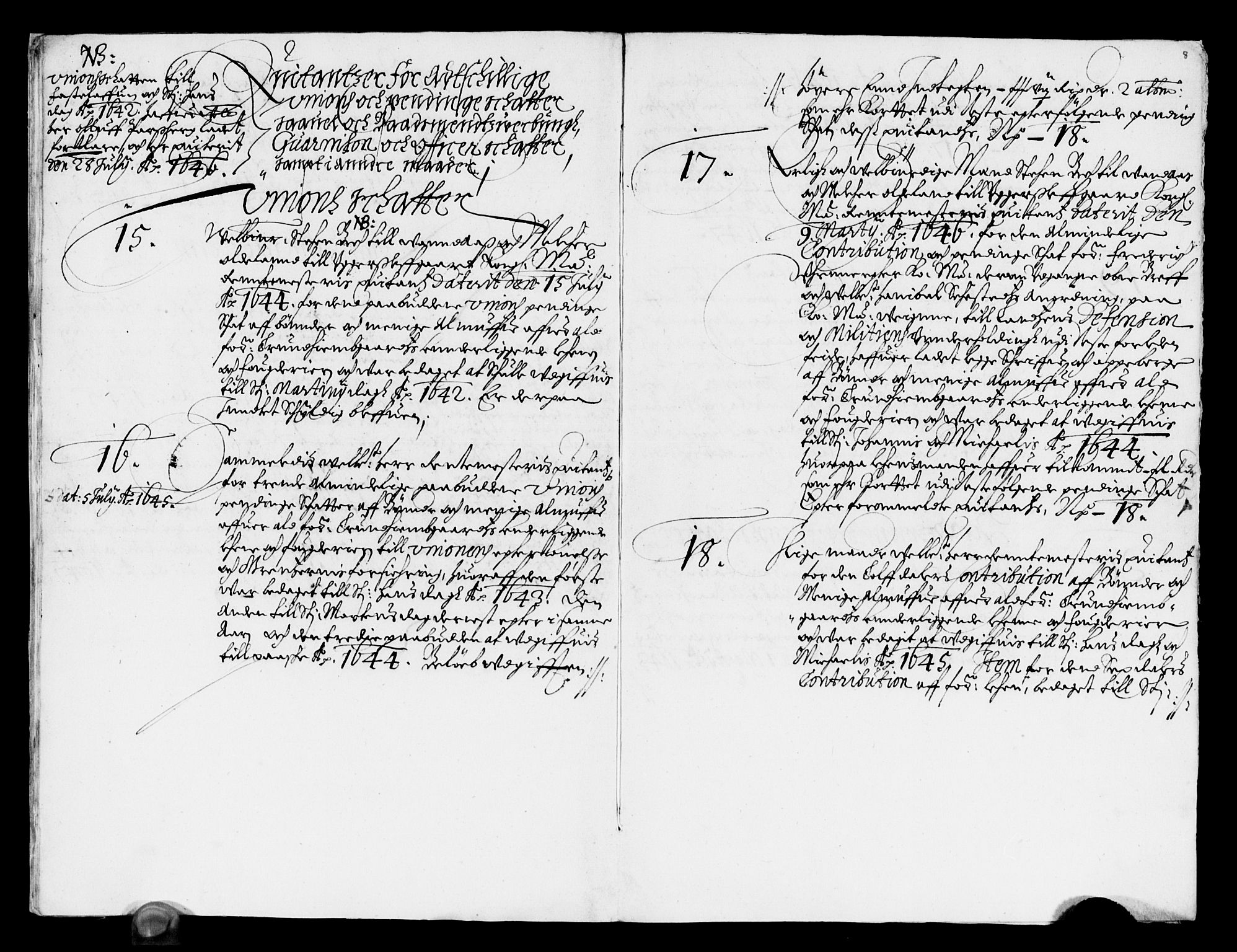 Rentekammeret inntil 1814, Reviderte regnskaper, Lensregnskaper, AV/RA-EA-5023/R/Rb/Rbw/L0089: Trondheim len, 1642-1647