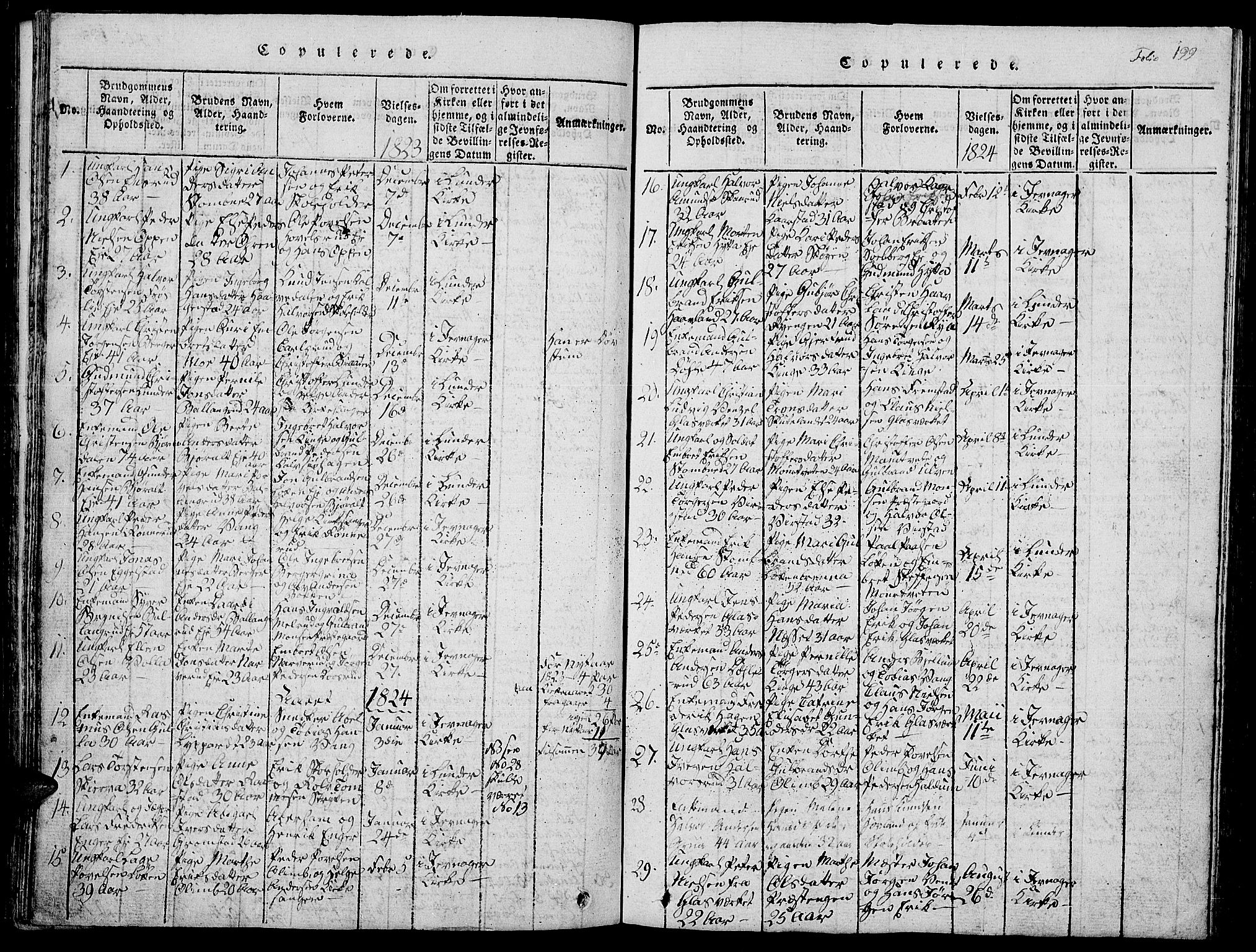 Jevnaker prestekontor, AV/SAH-PREST-116/H/Ha/Hab/L0001: Klokkerbok nr. 1, 1815-1837, s. 199